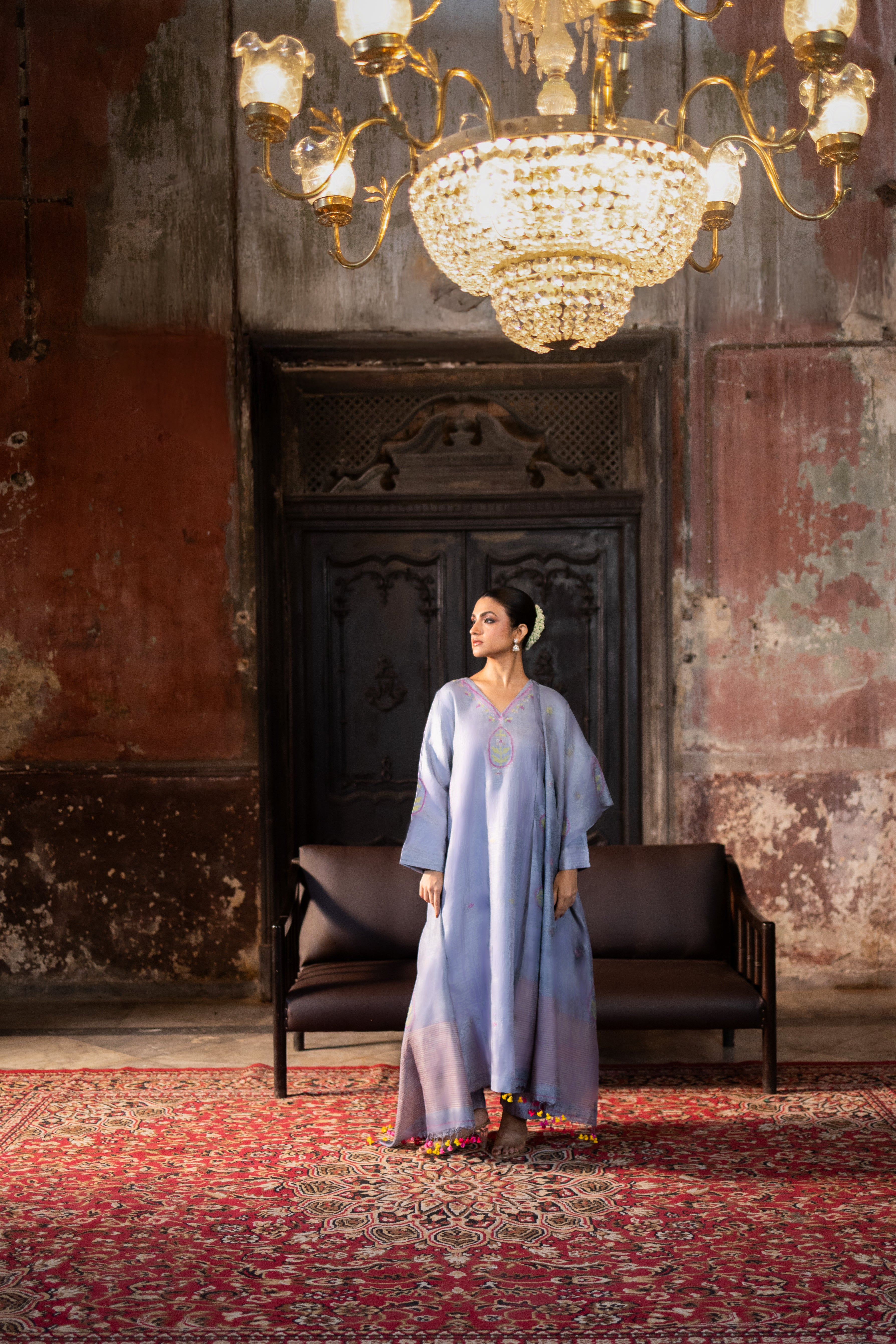 ROOH - Grey (Silk Jamdani)