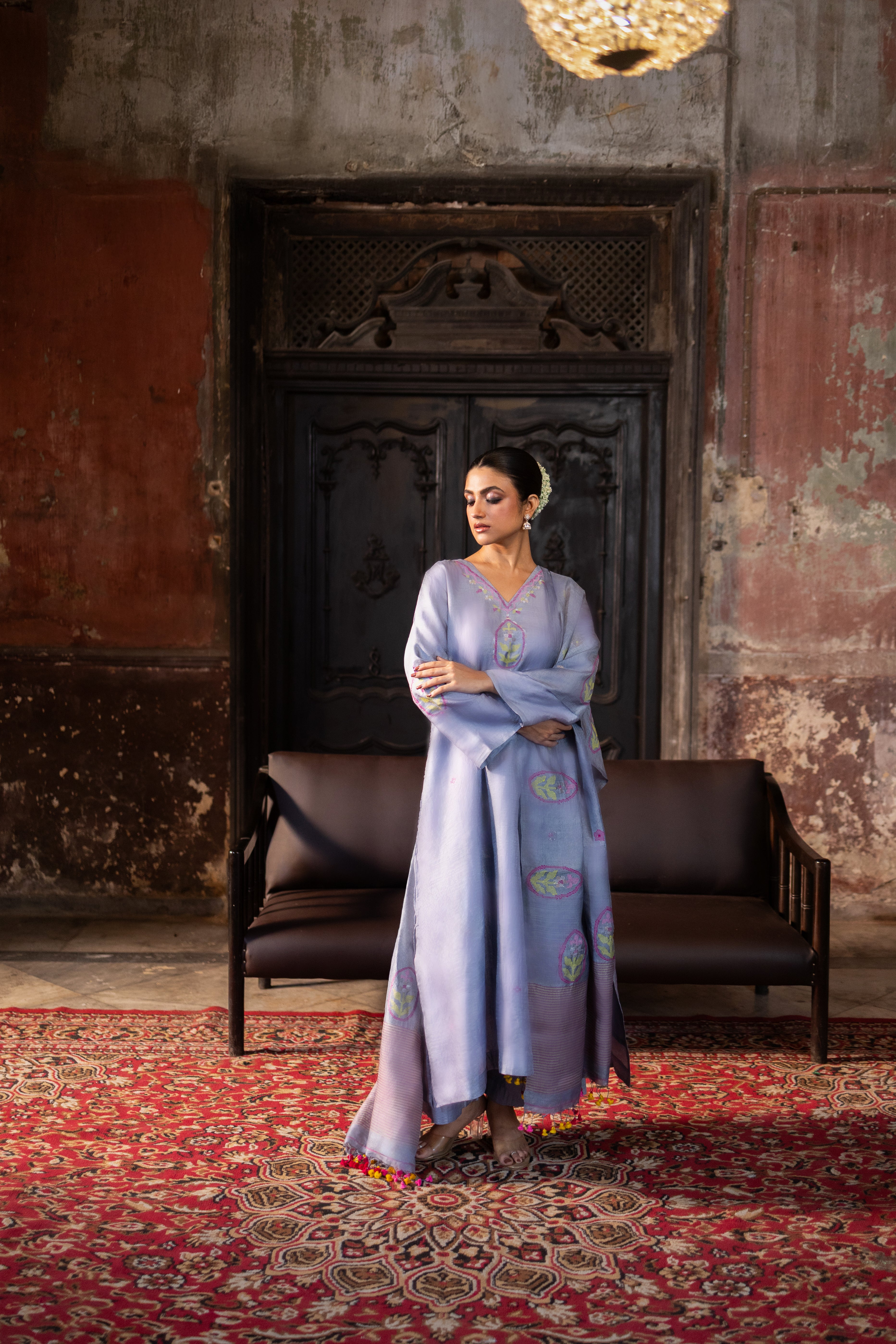 ROOH - Grey (Silk Jamdani)