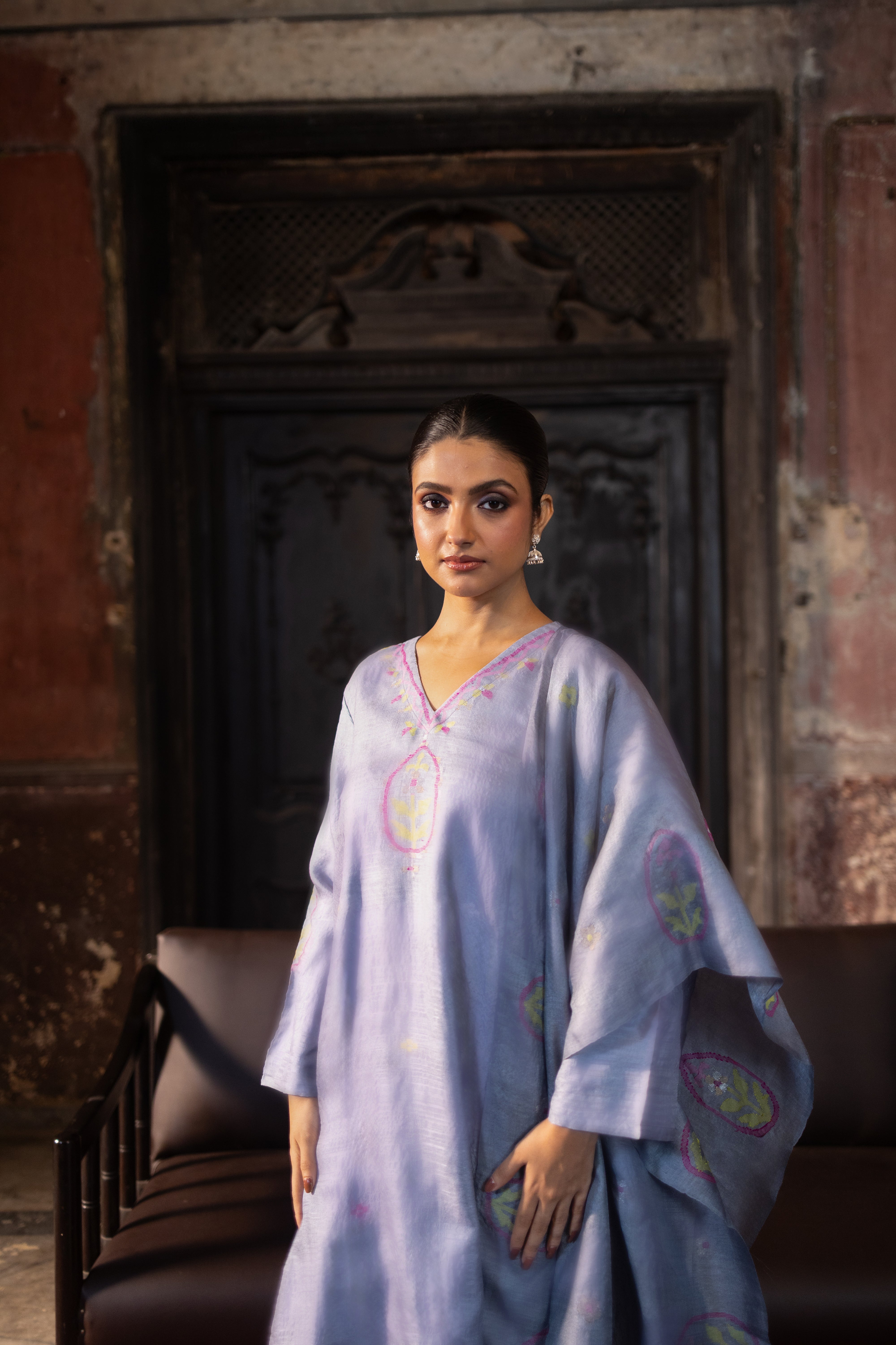 ROOH - Grey (Silk Jamdani)