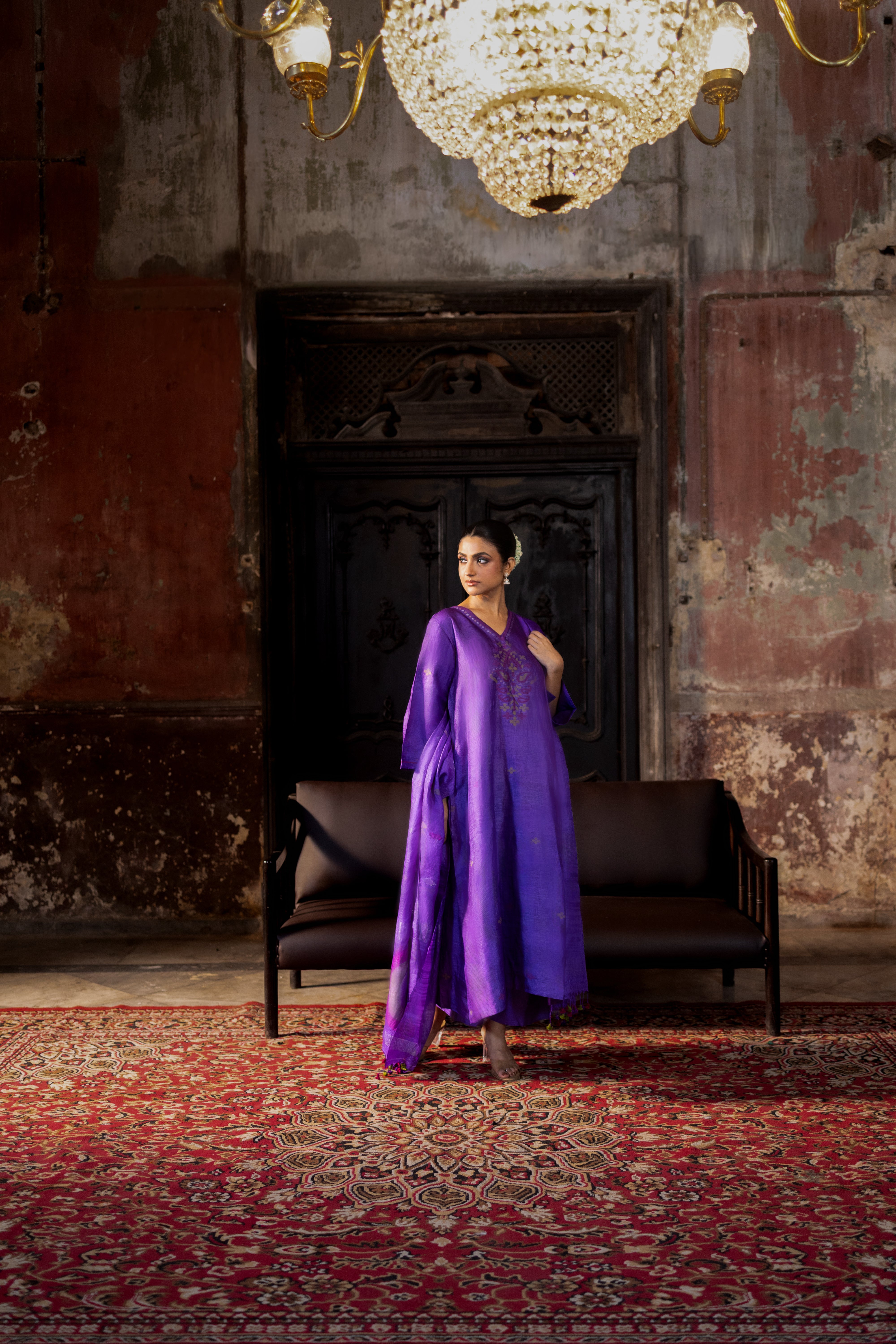 ROOH - Purple (Silk Jamdani)