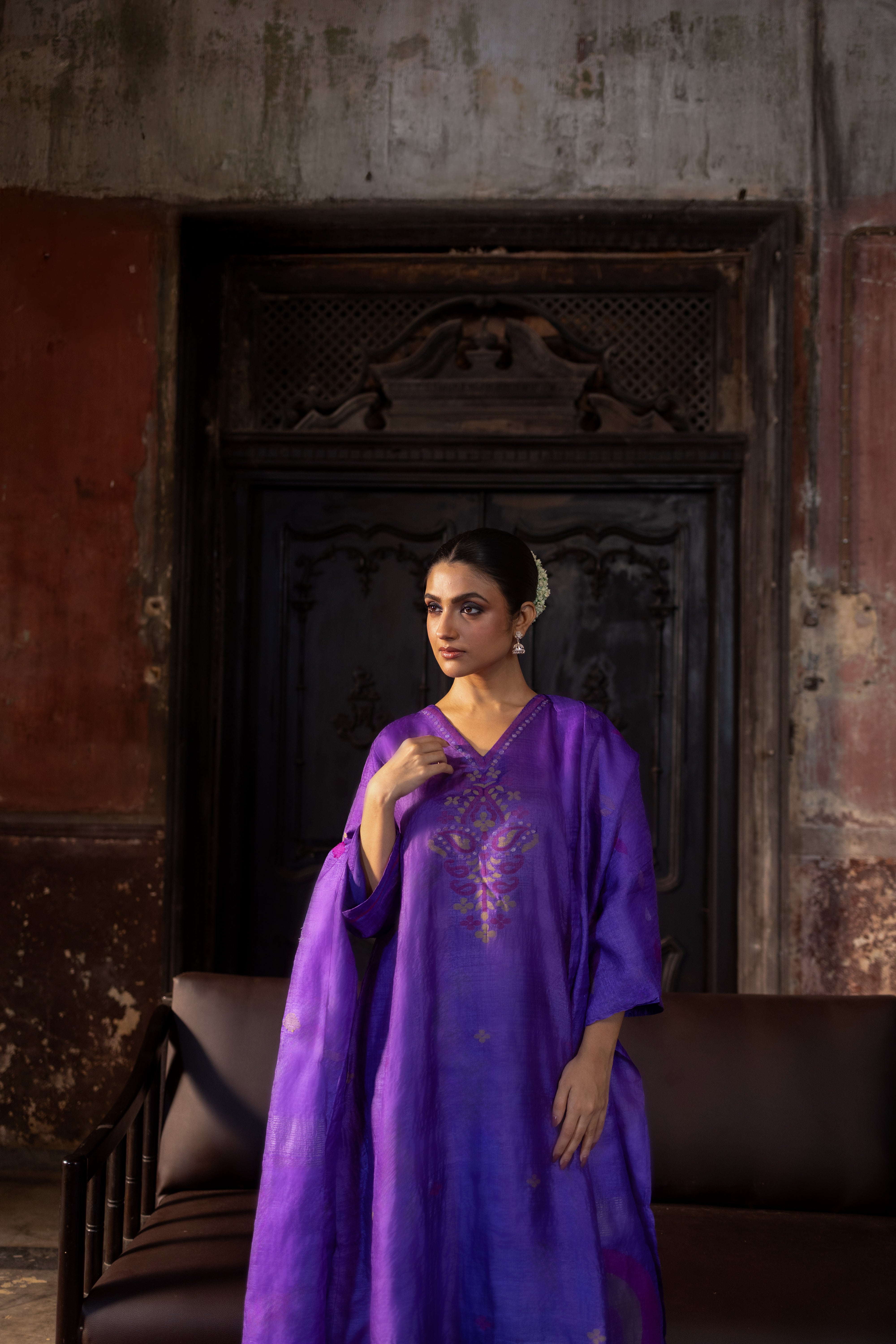 ROOH - Purple (Silk Jamdani)
