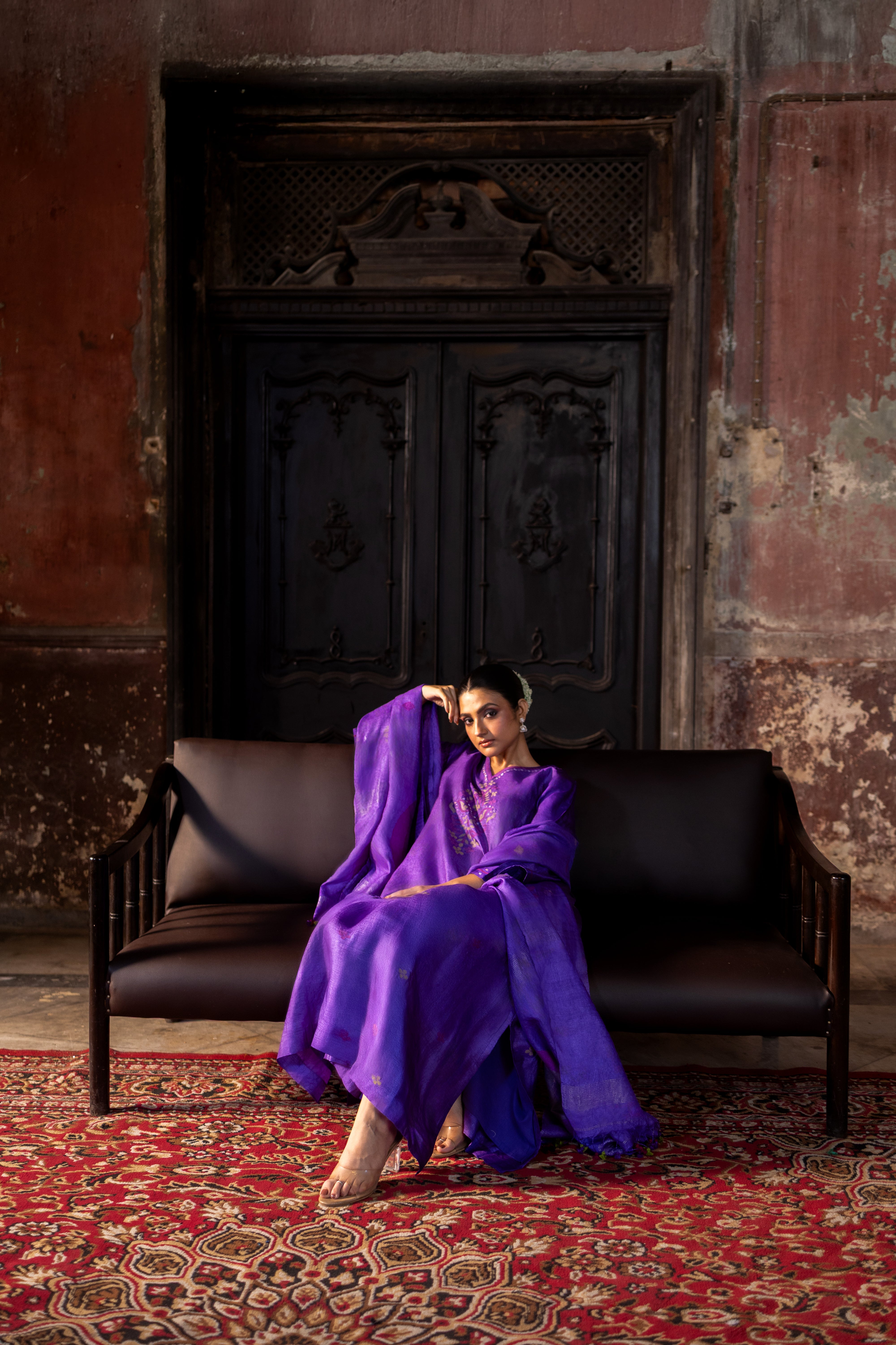 ROOH - Purple (Silk Jamdani)