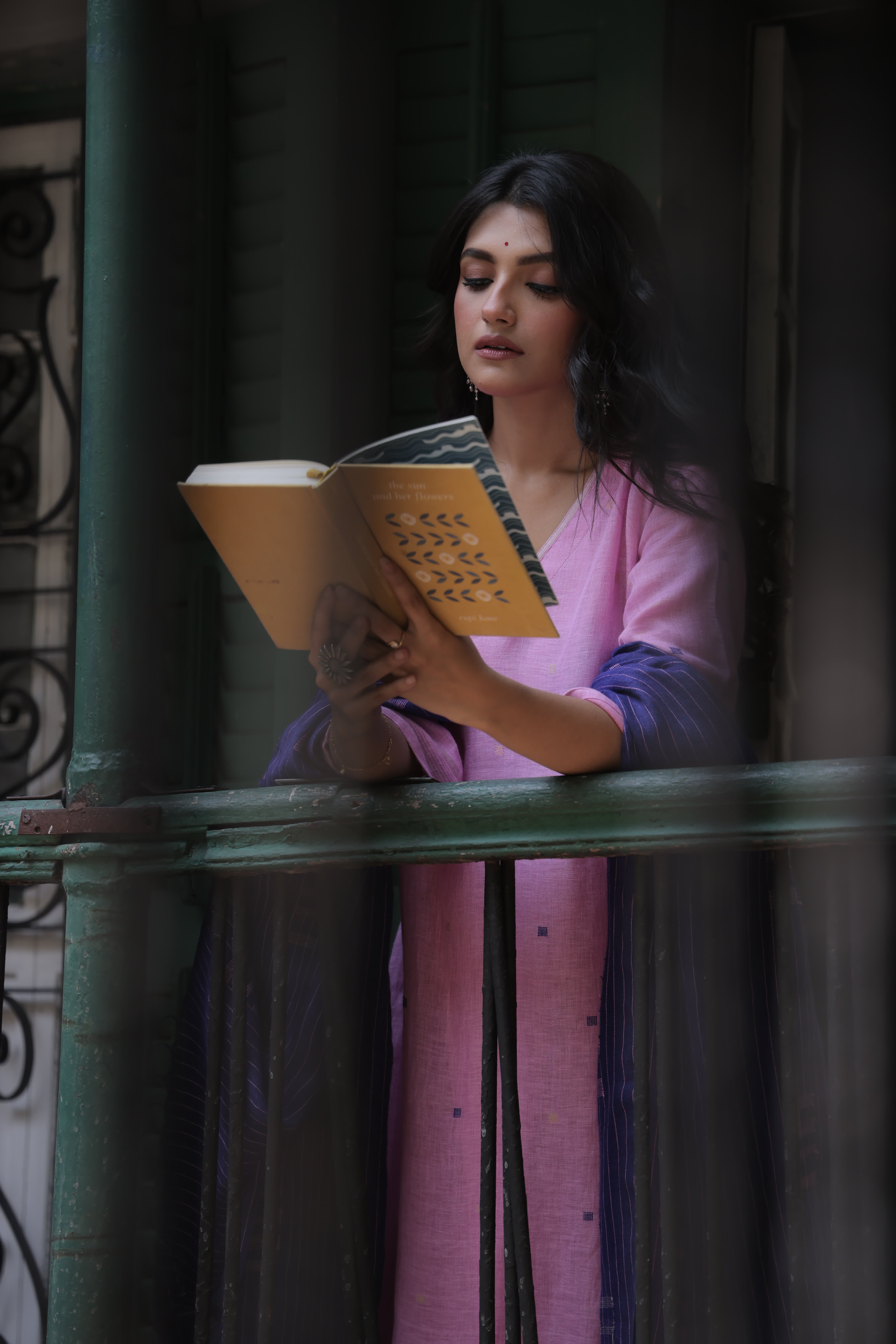 Zaar - Pink Purple (Linen Jamdani)