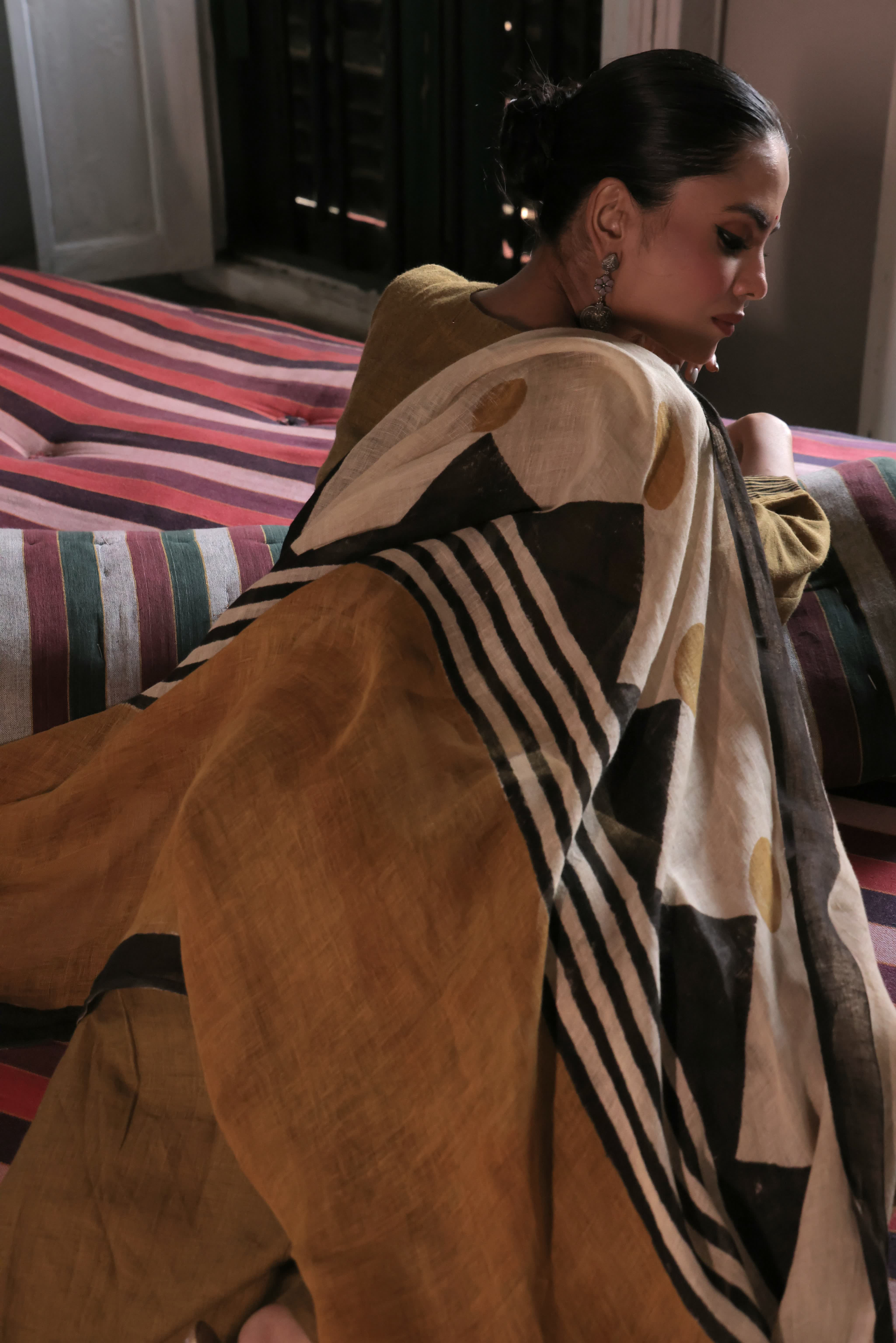 Raag Rust (Jamdani×Block print)