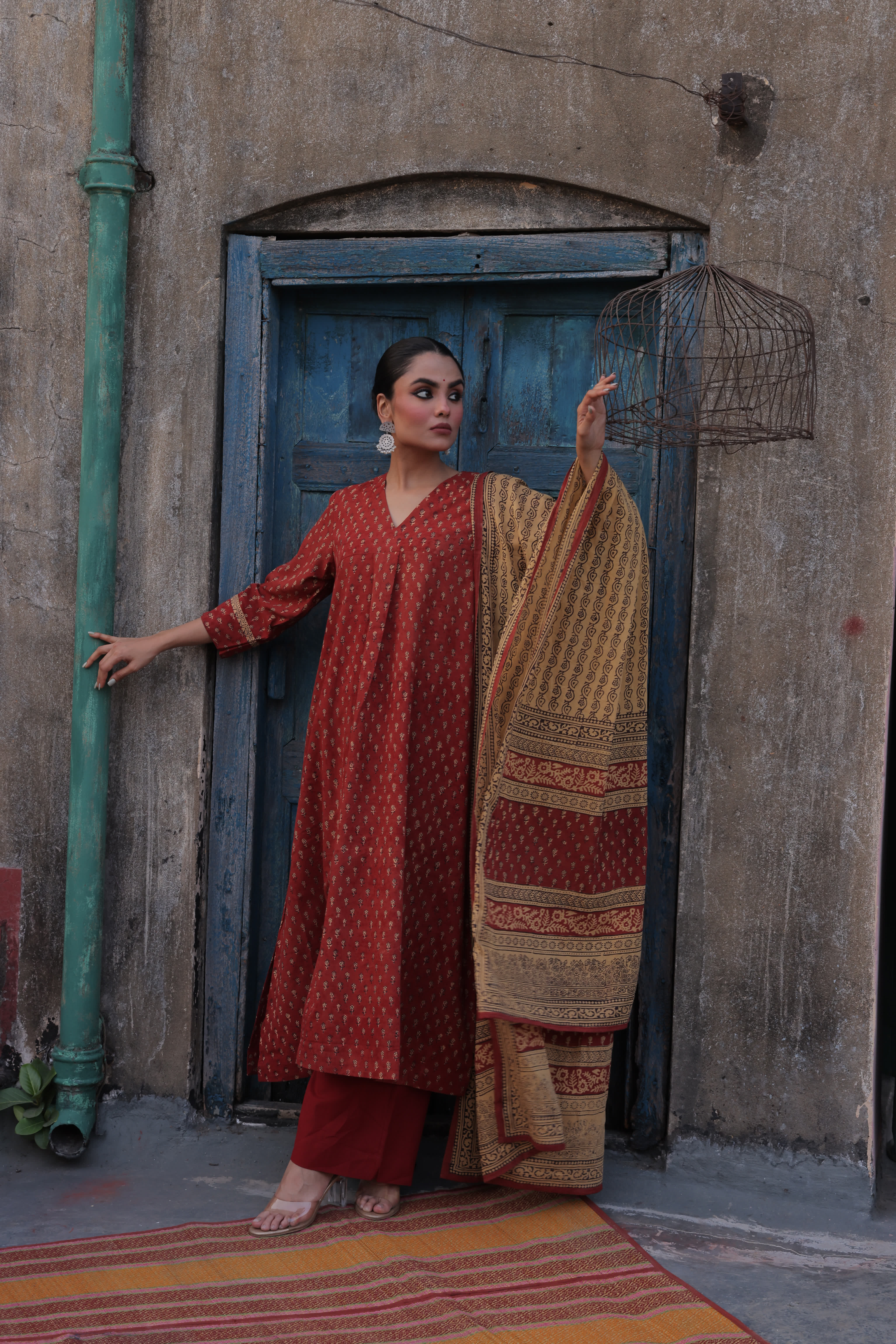 Bagh-Red (Cotton Block Print)