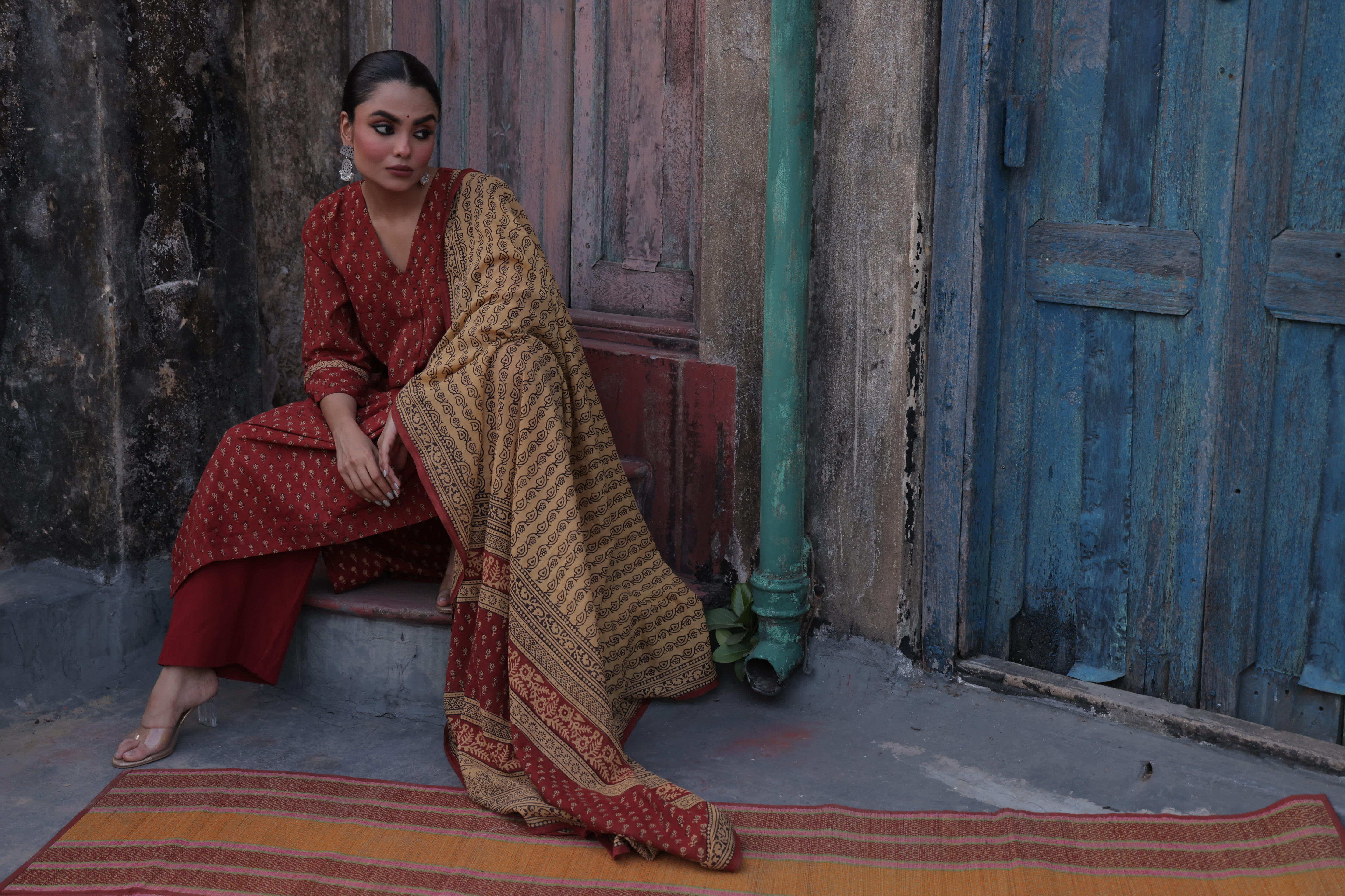 Bagh-Red (Cotton Block Print)