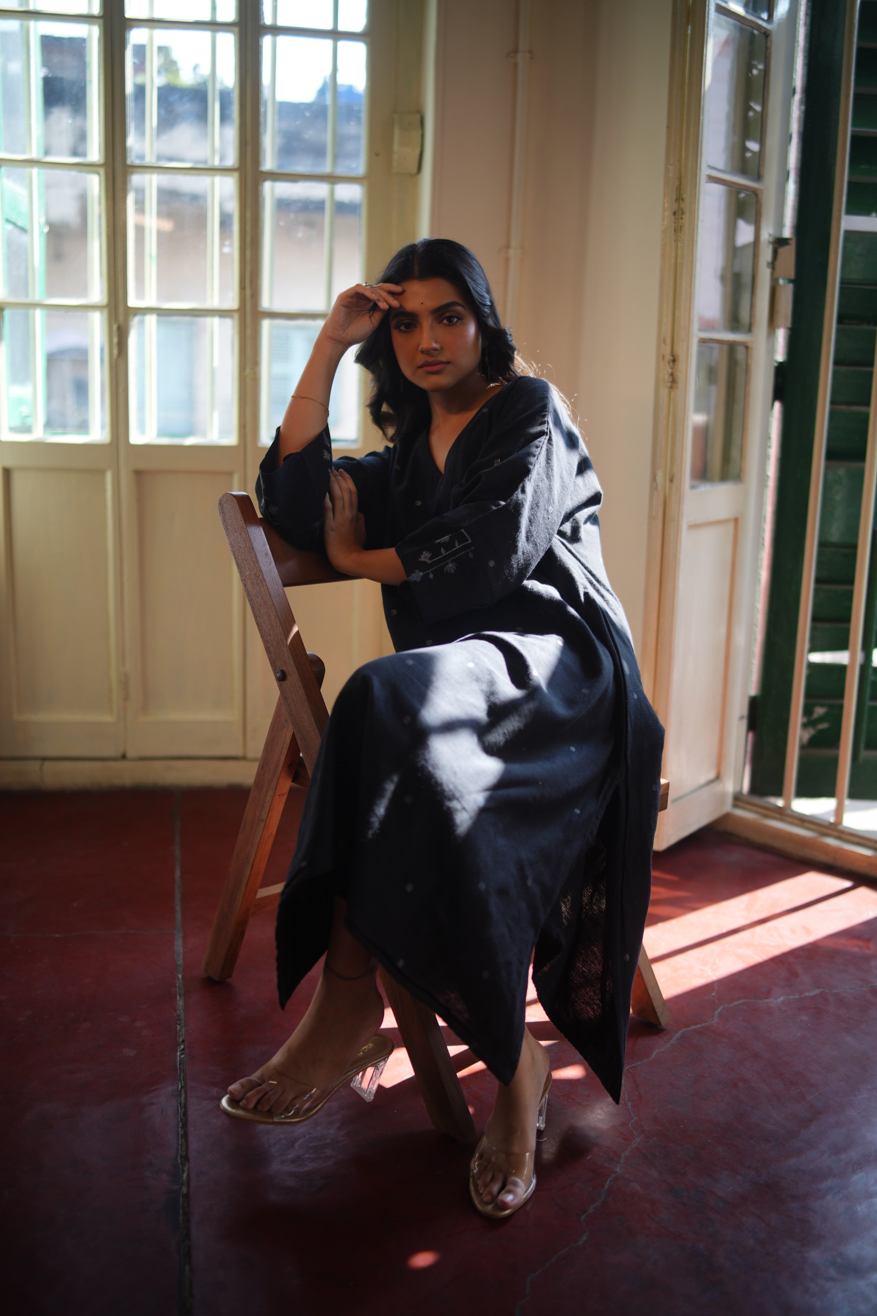 Noir Sky (Organic Cotton Jamdani Coord)