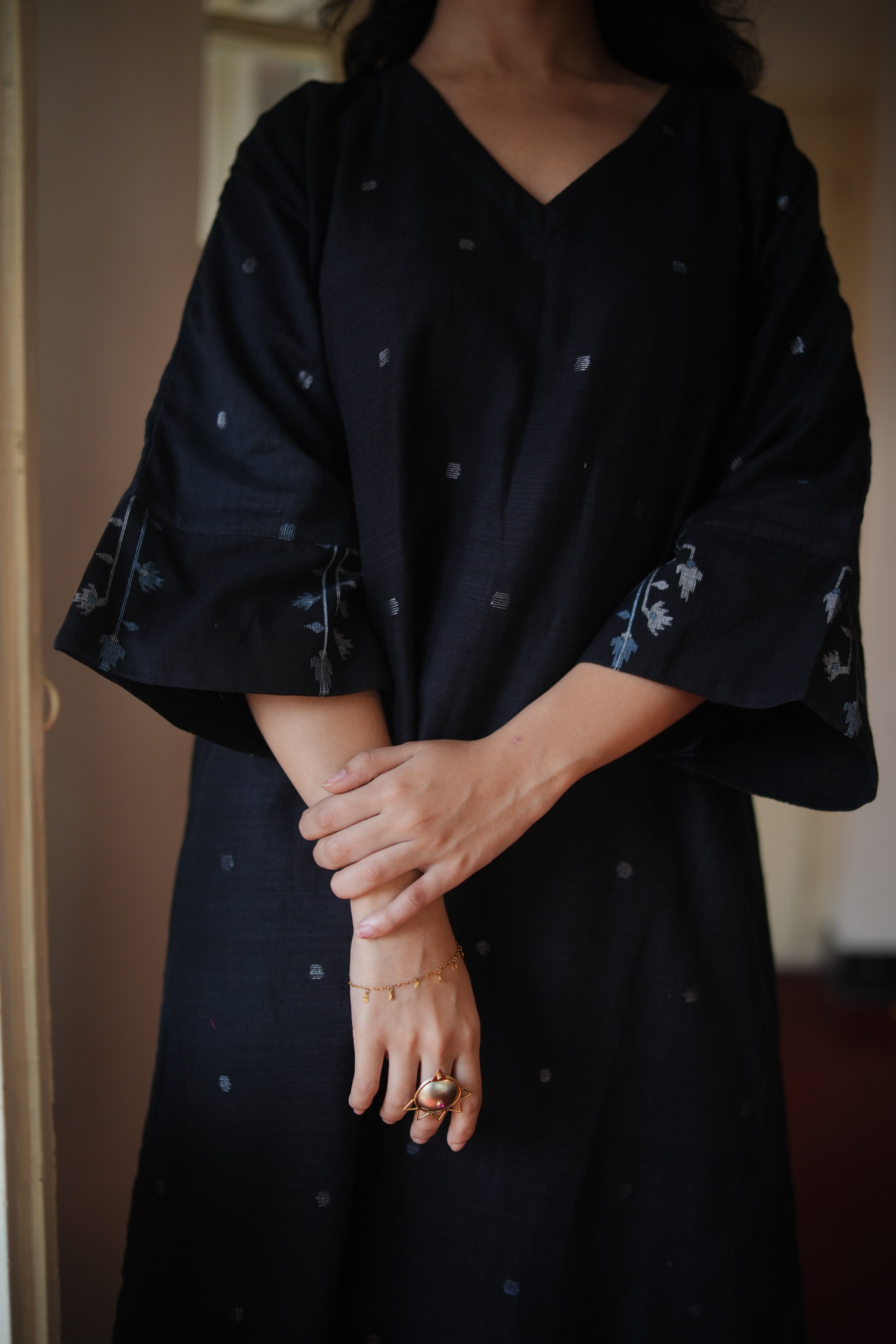 Noir Sky (Organic Cotton Jamdani Coord)