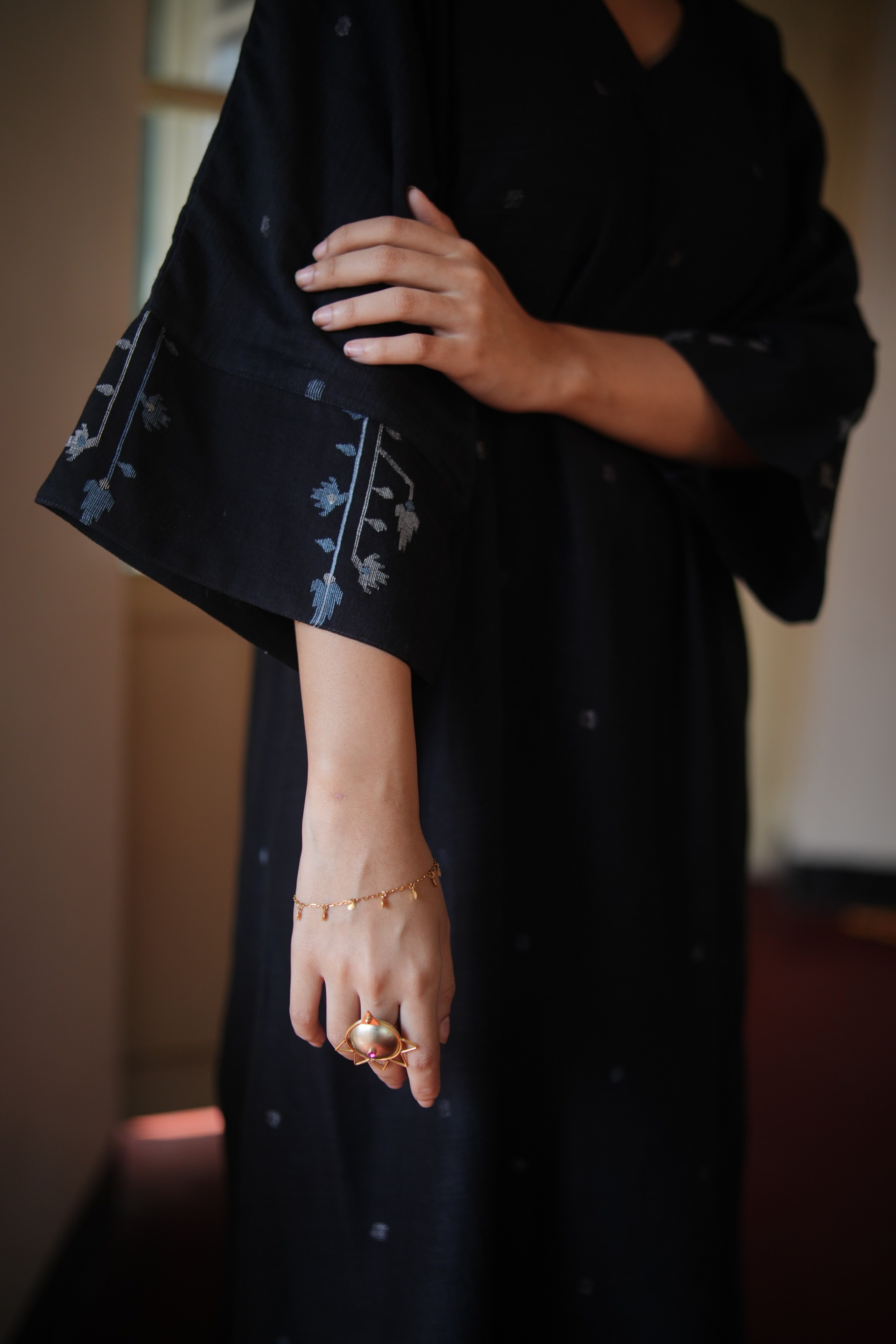 Noir Sky (Organic Cotton Jamdani Coord)