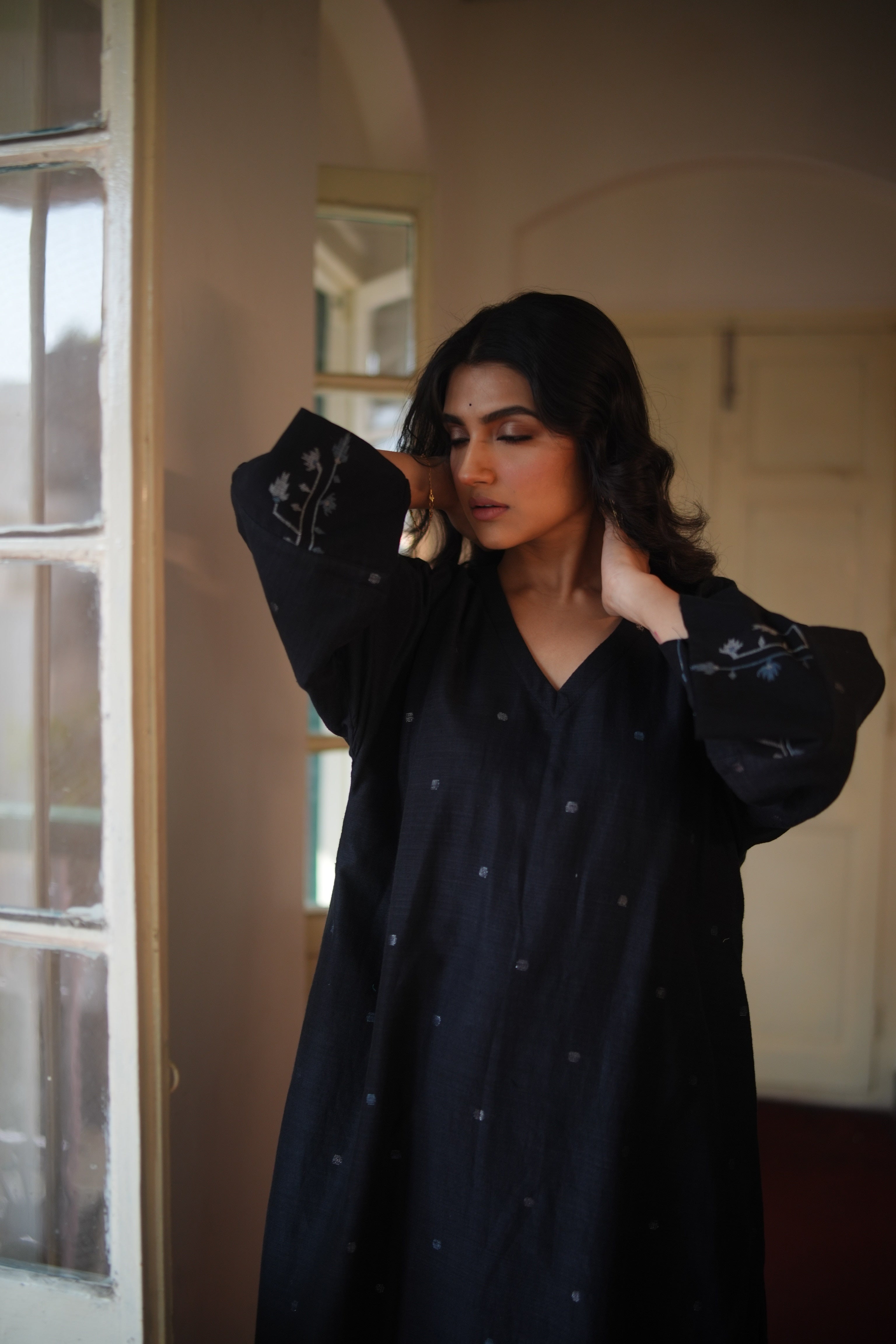 Noir Sky (Organic Cotton Jamdani Coord)