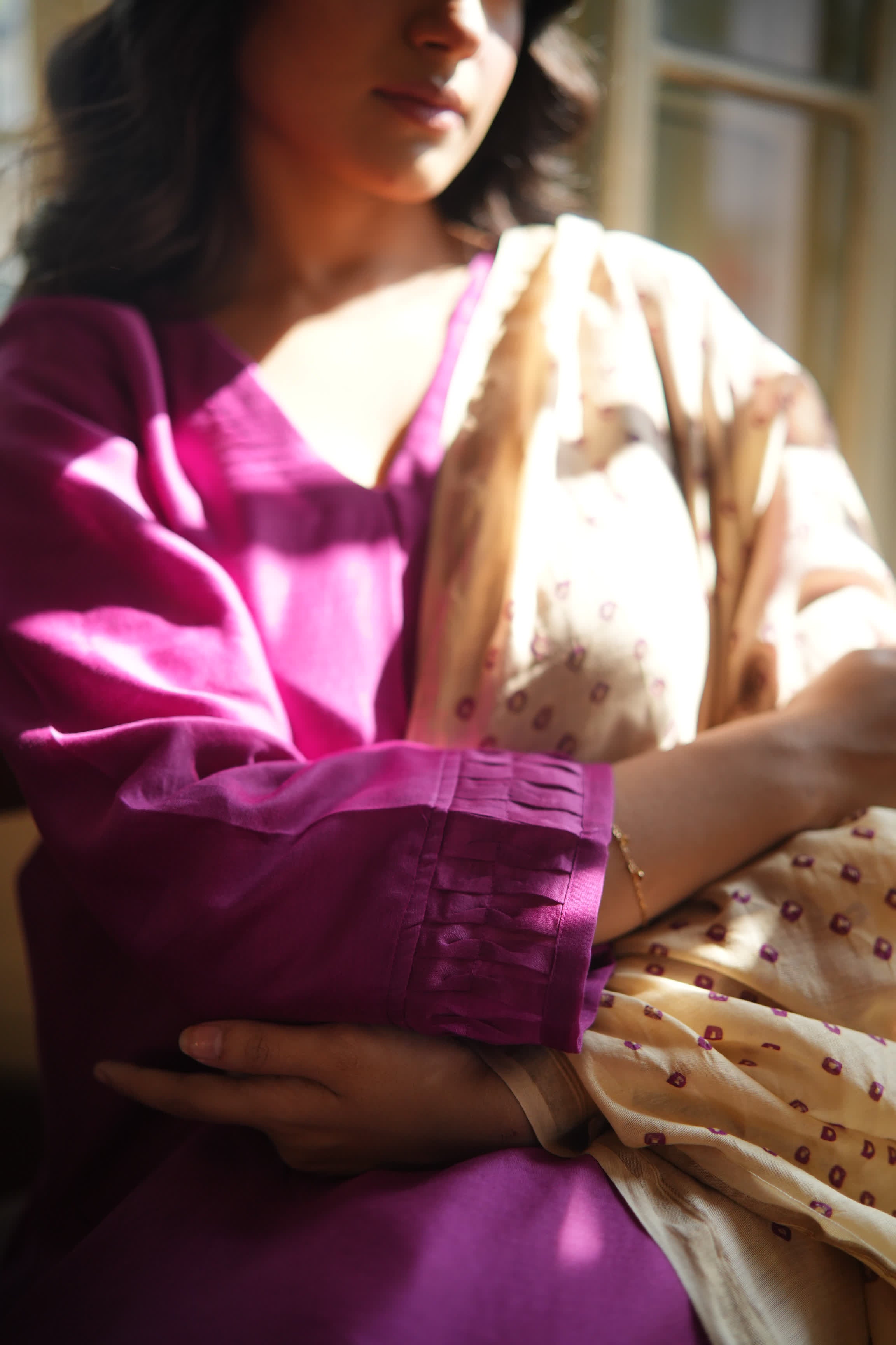 Roumya(Mulmul Chanderi Bhandej, Tie Dye)