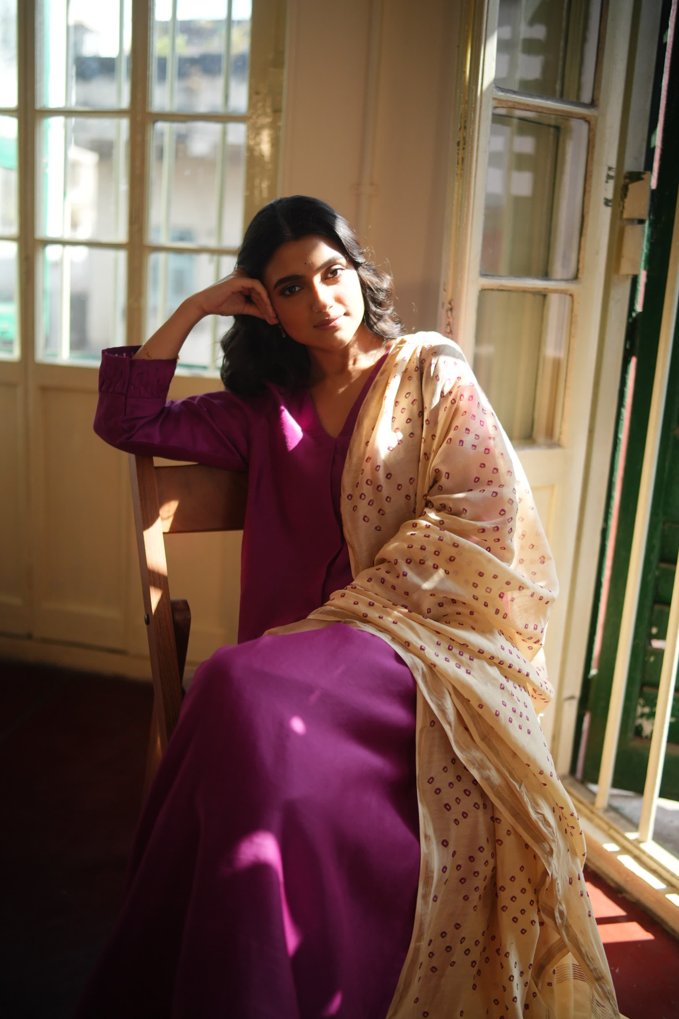 Roumya(Mulmul Chanderi Bhandej, Tie Dye)