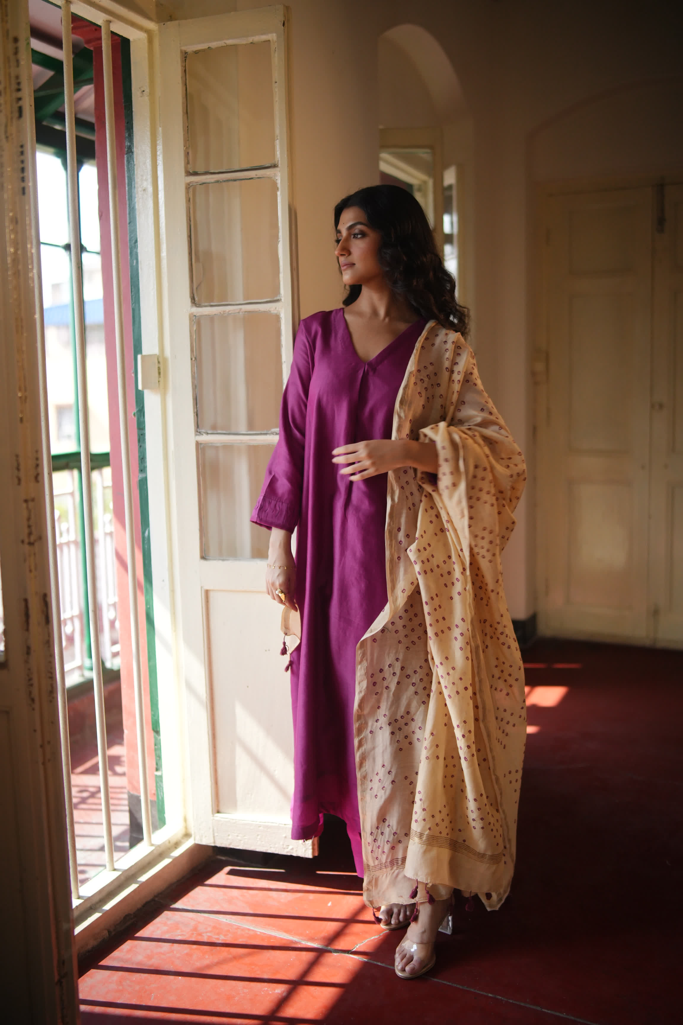 Roumya(Mulmul Chanderi Bhandej, Tie Dye)