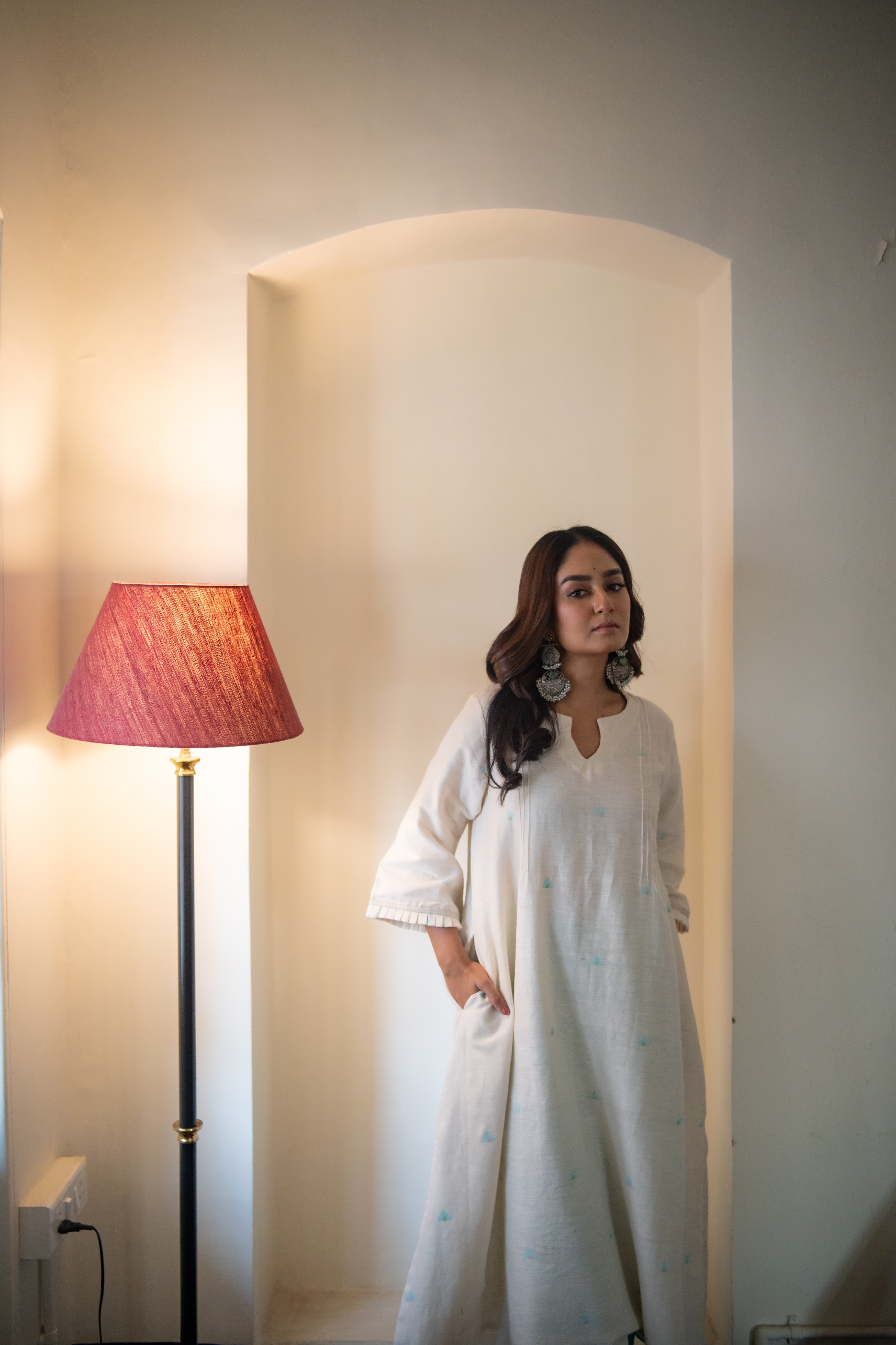 Skyline White (Organic Cotton Jamdani Coord)