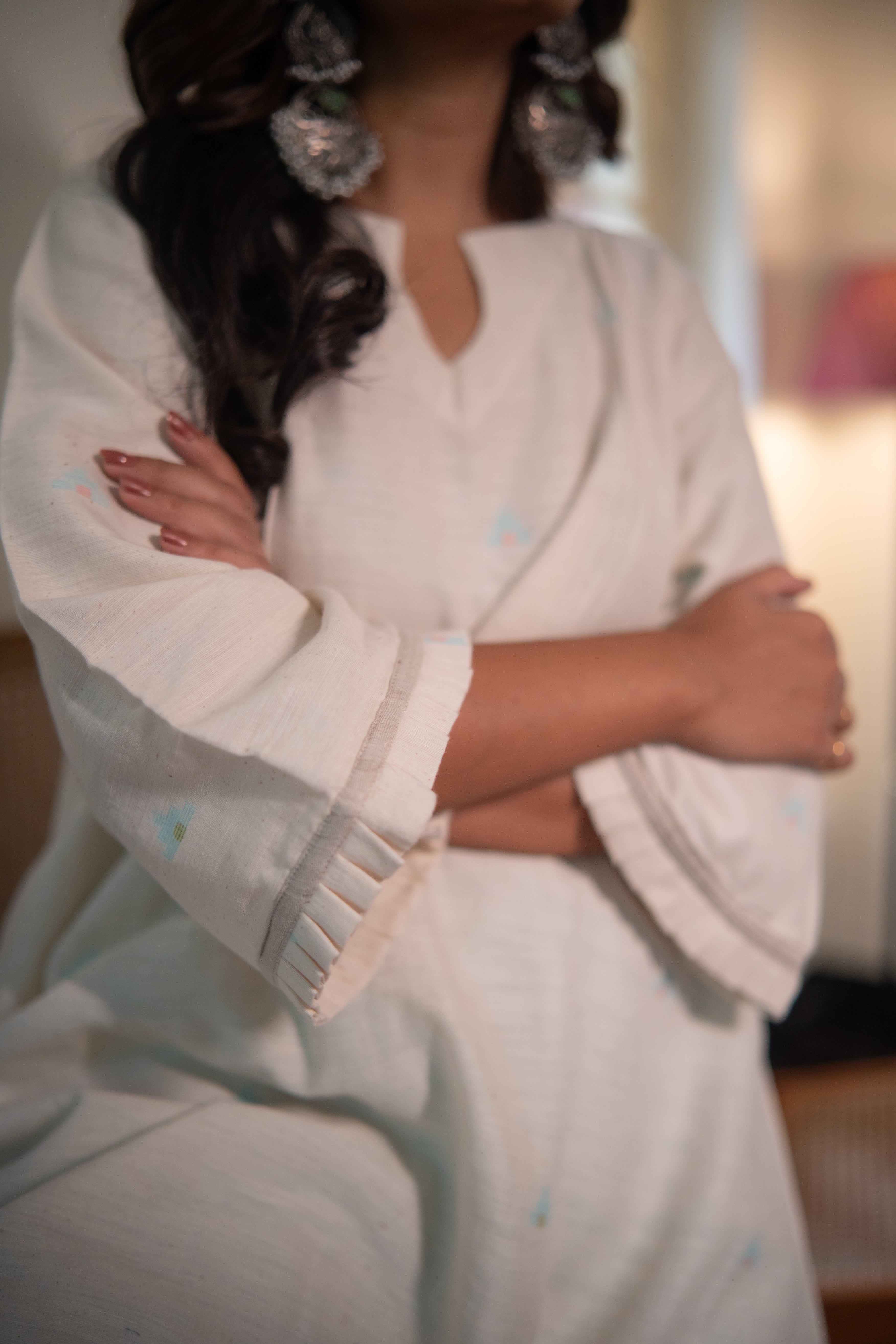 Skyline White (Organic Cotton Jamdani Coord)