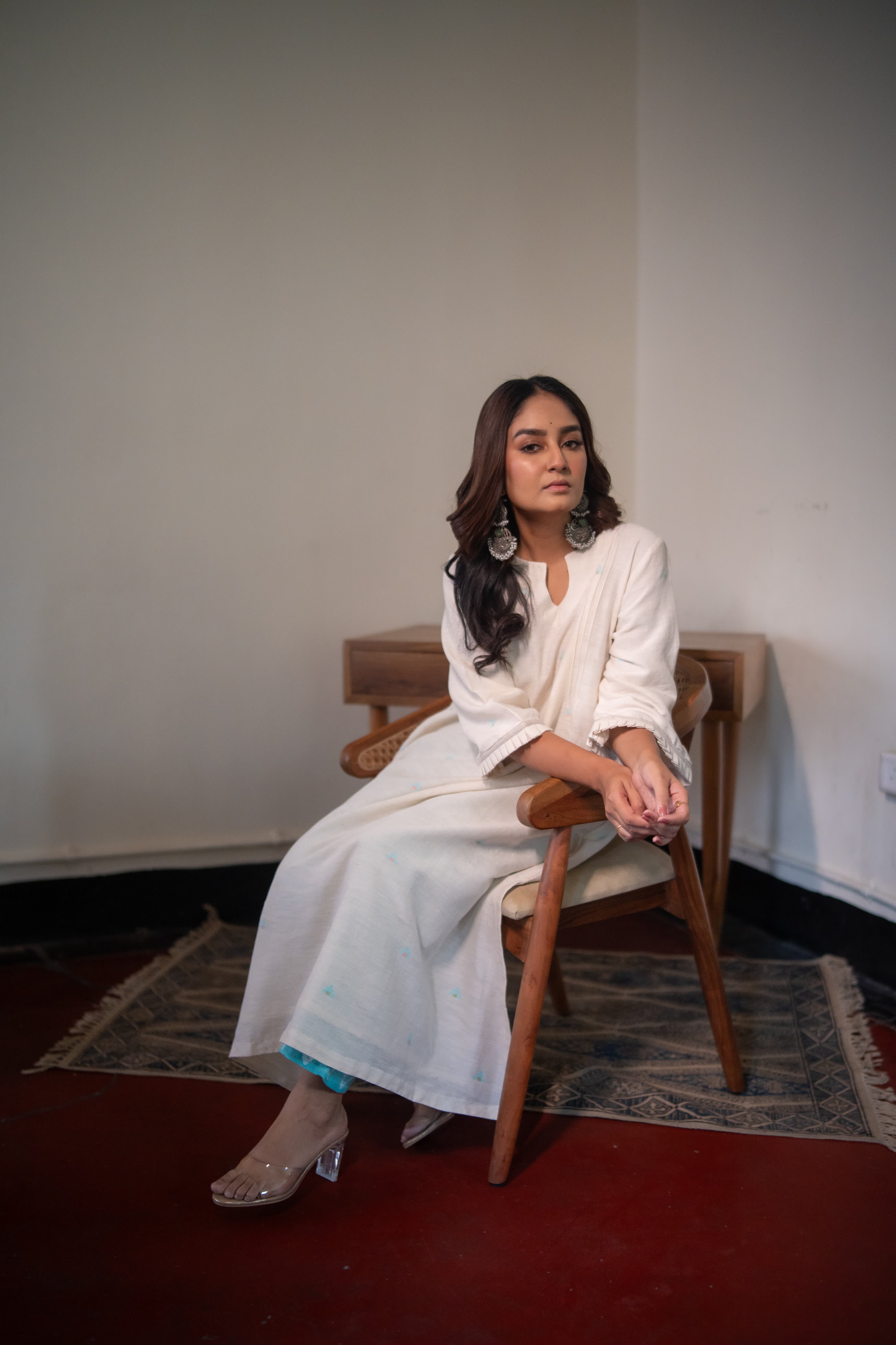 Skyline White (Organic Cotton Jamdani Coord)