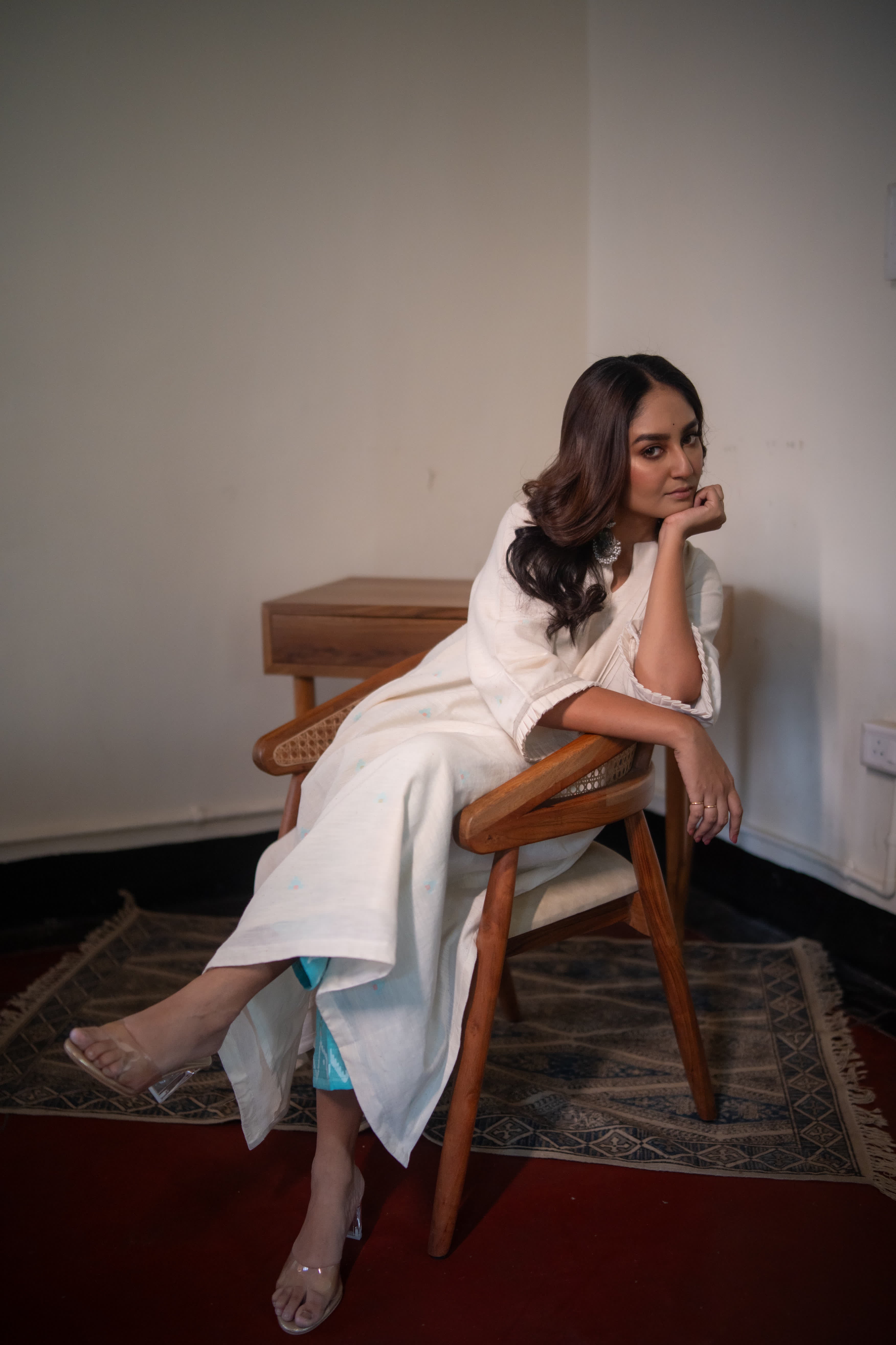 Skyline White (Organic Cotton Jamdani Coord)