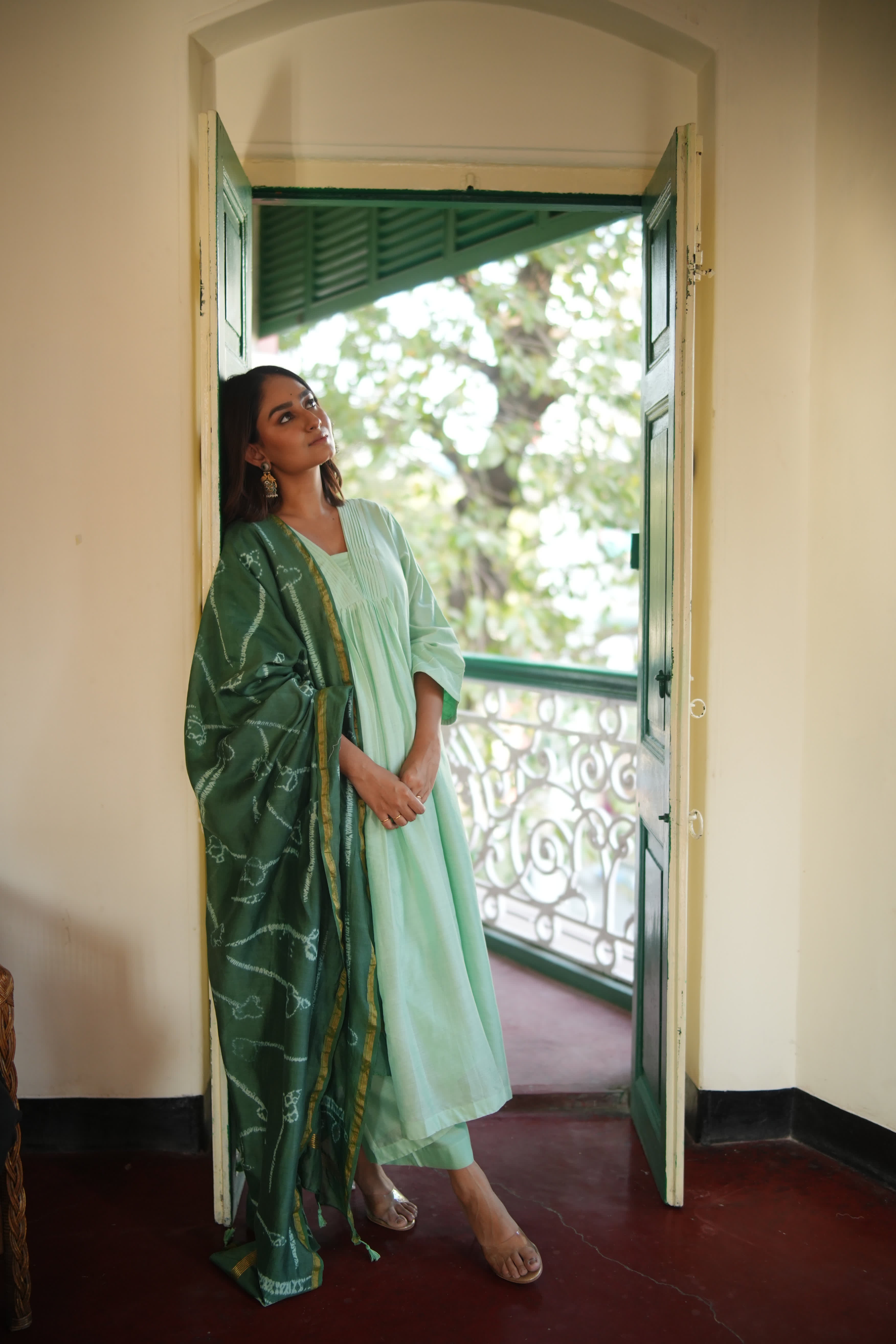 Seaglow (Mulmul Chanderi Bhandej, Tie Dye)