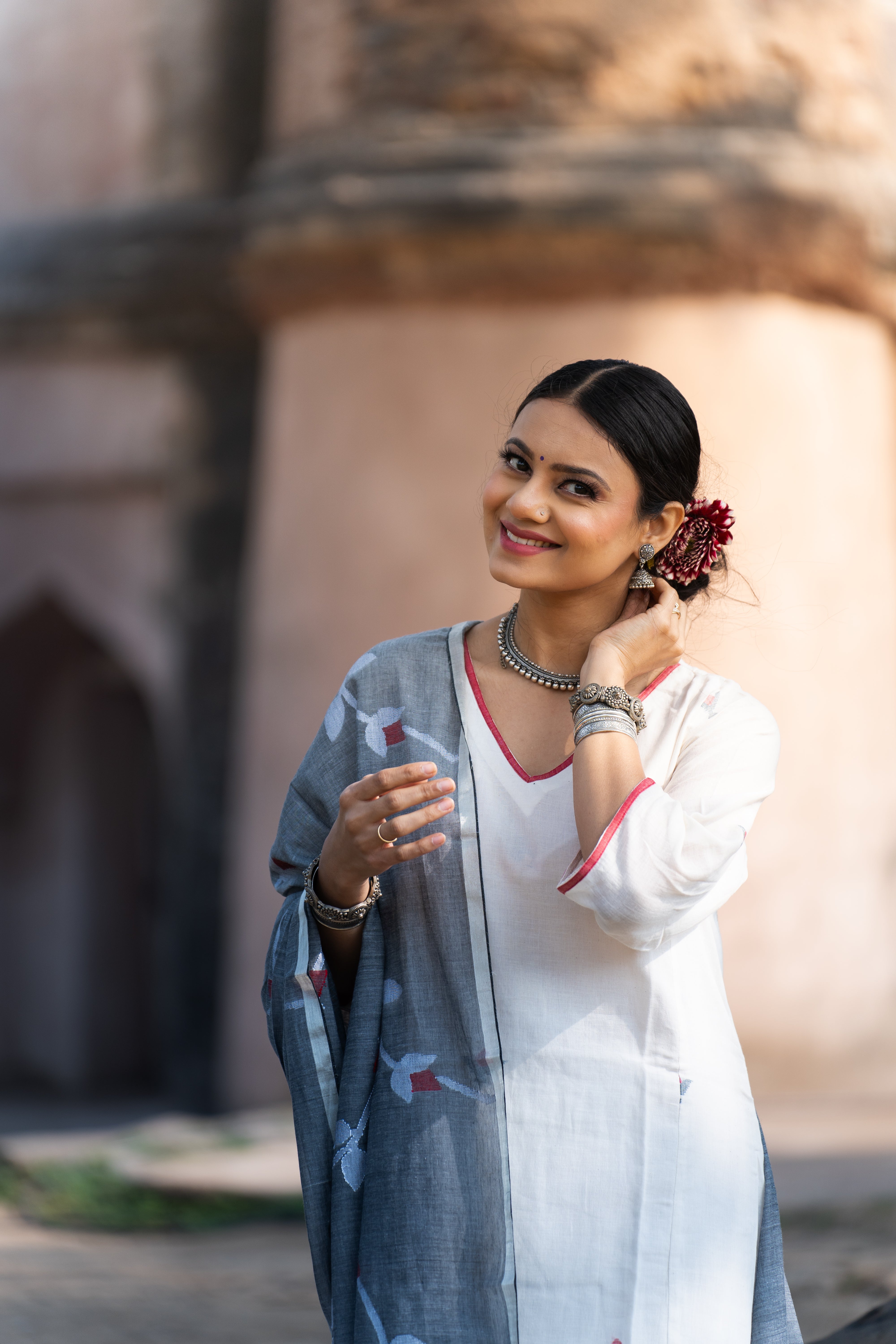 Misty Ivory (Mulmul Jamdani)