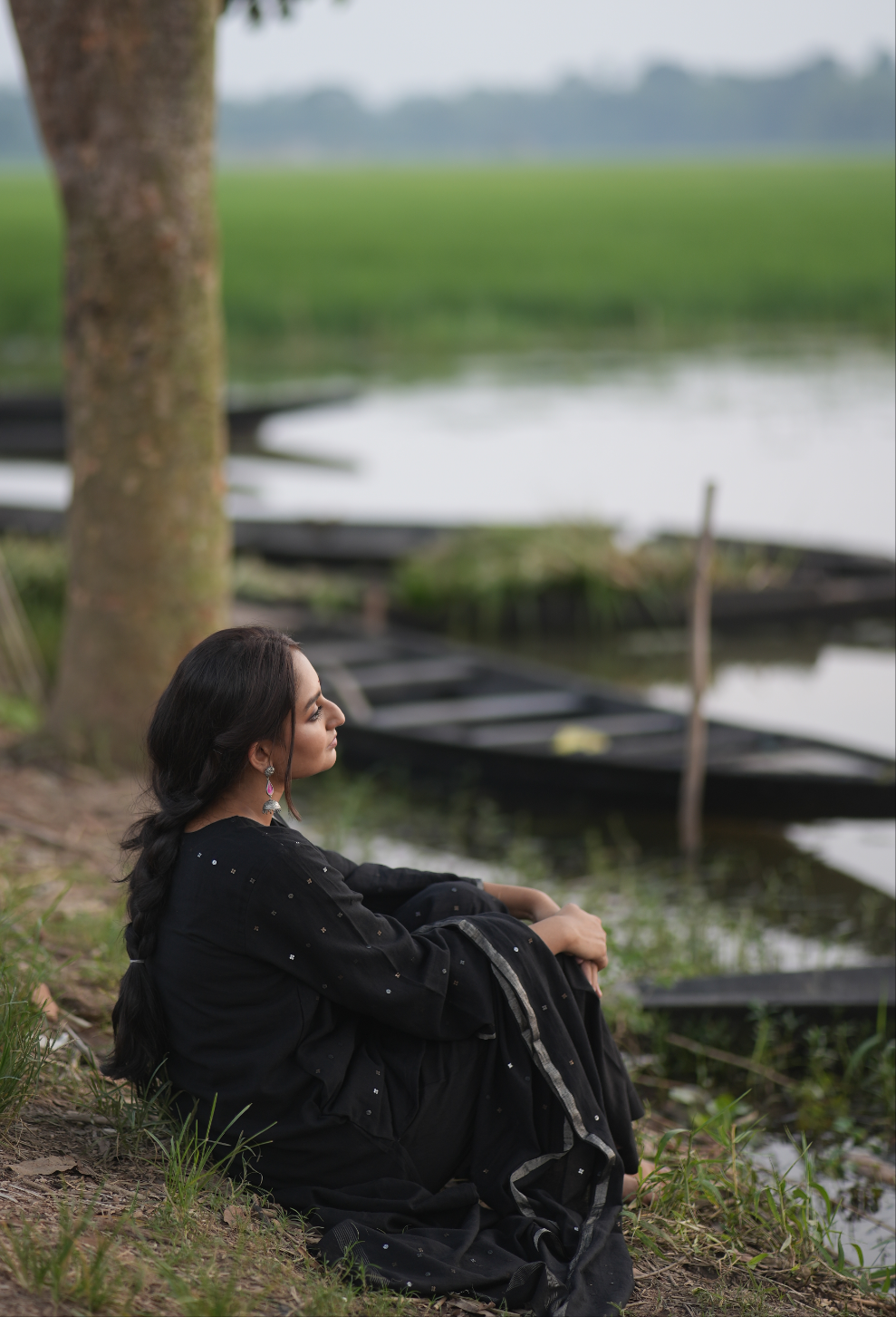 Black Brilliance (Mulmul Box Sequin)