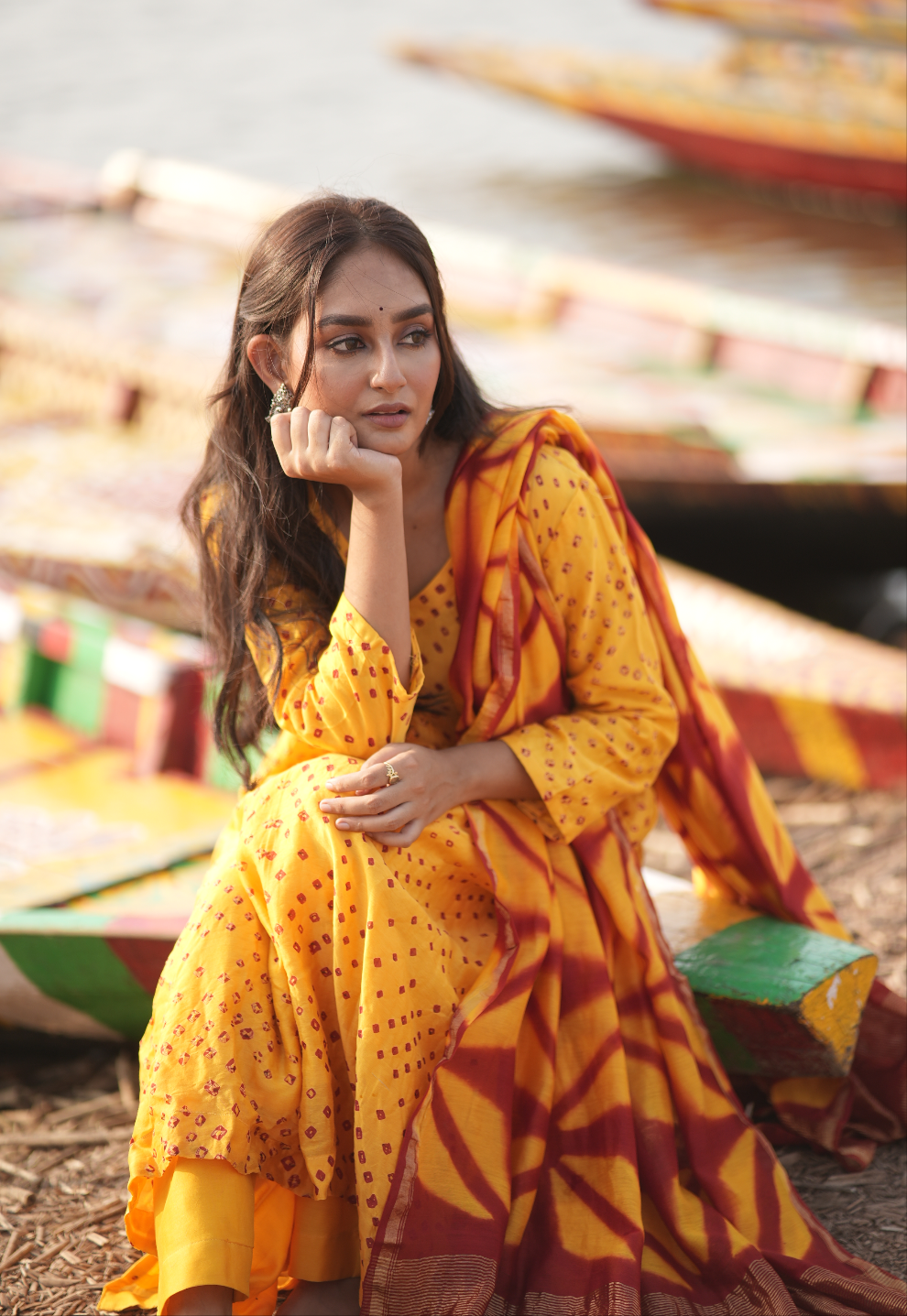 Surajmukhi (Chanderi Bhandej , Tie Dye)