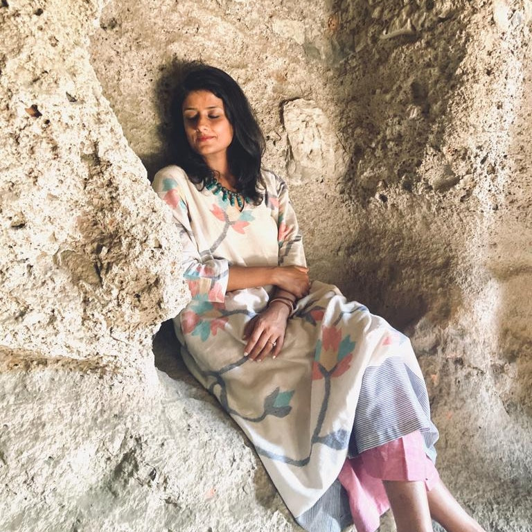 Etheral Ivory (Organic Cotton Jamdani Coord)