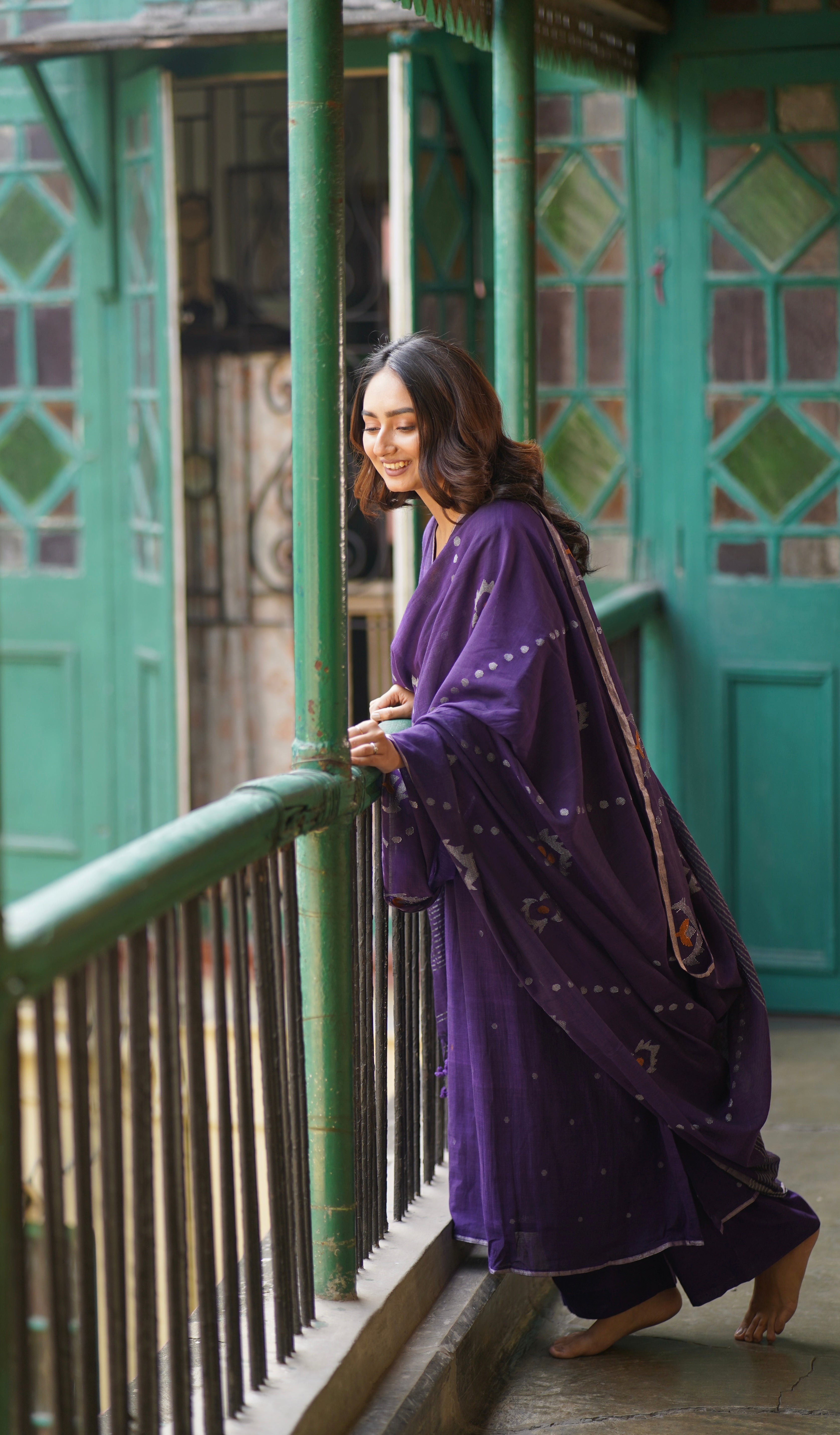 Purple Dusk (Mulmul Jamdani)