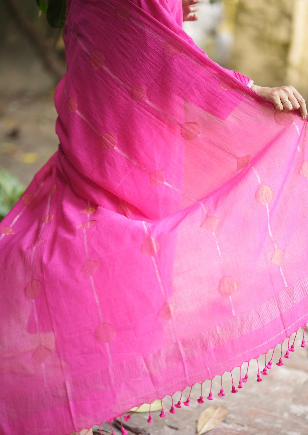 Fuchsia Delight (Mulmul Jamdani)