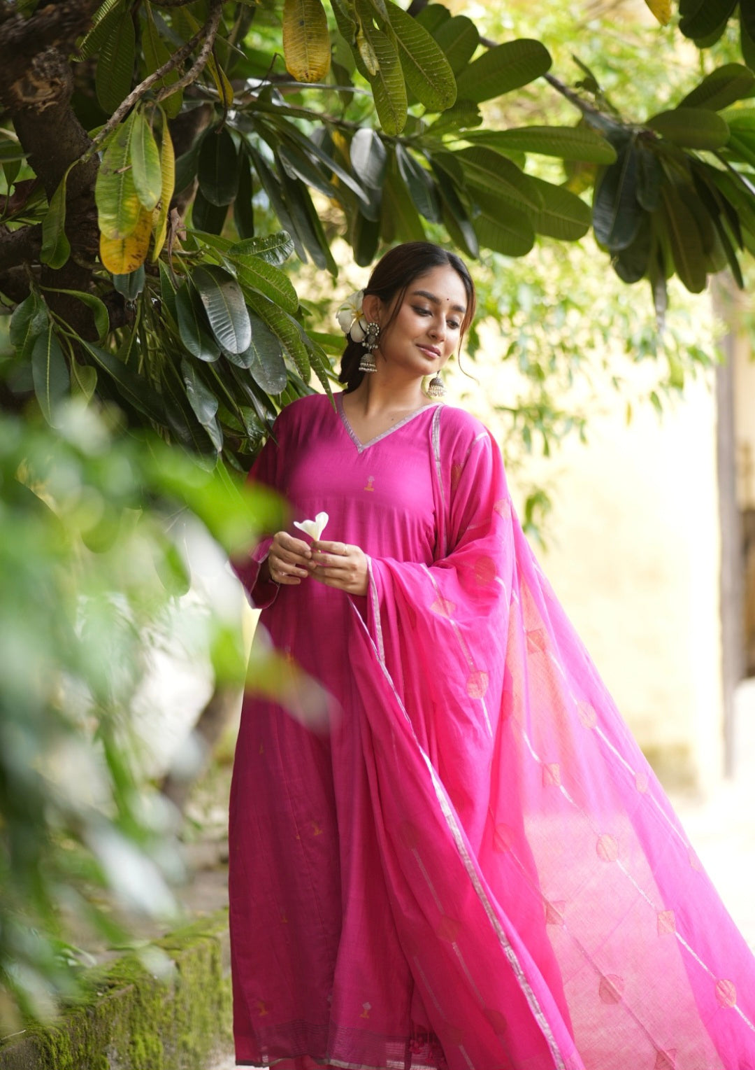 Fuchsia Delight (Mulmul Jamdani)