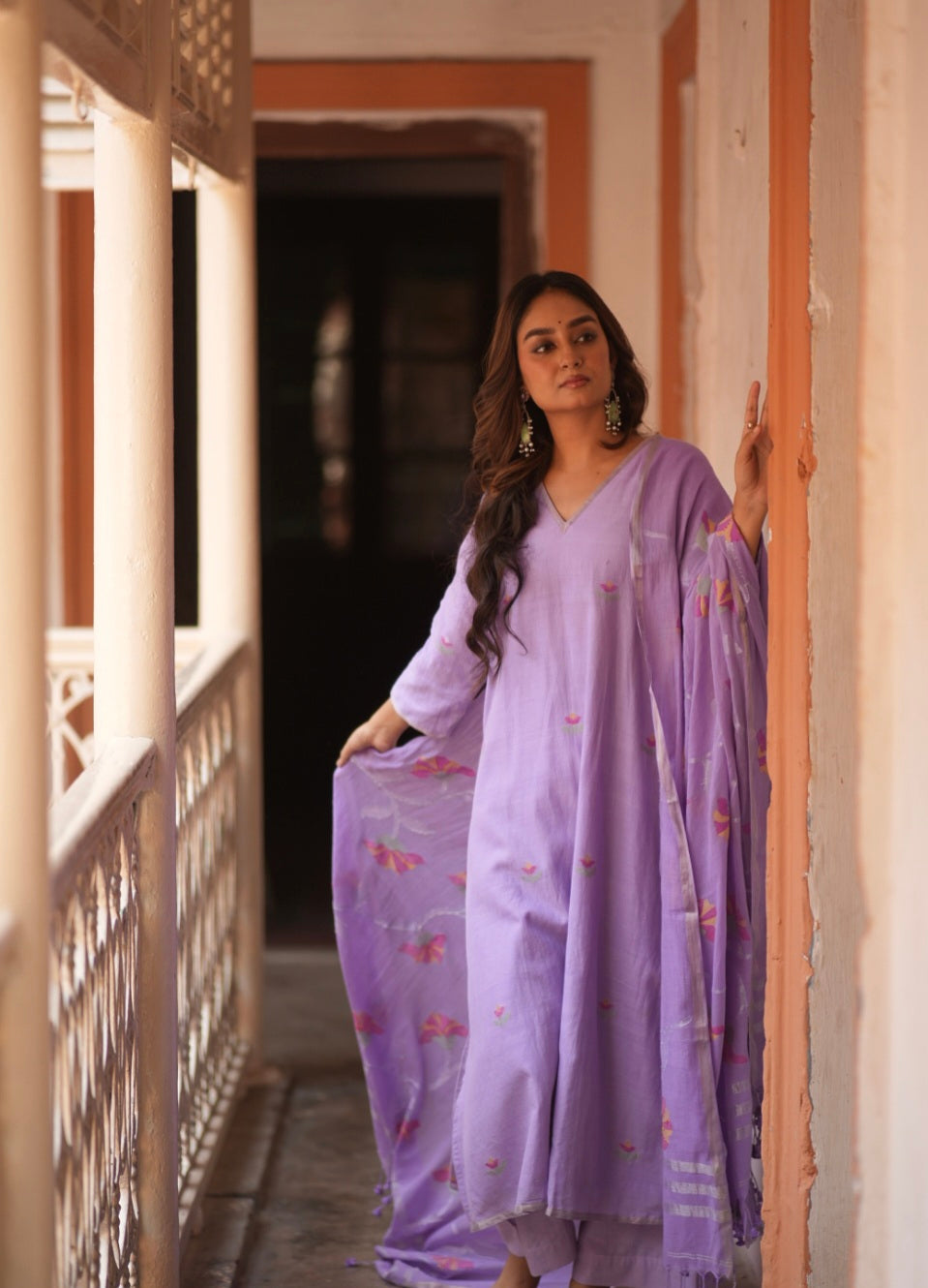 Lavender Bliss (Mulmul Jamdani)