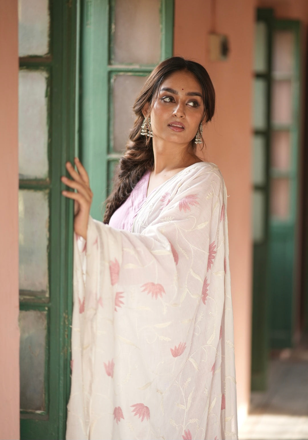 Blush Bloom (Mulmul Embroidered)