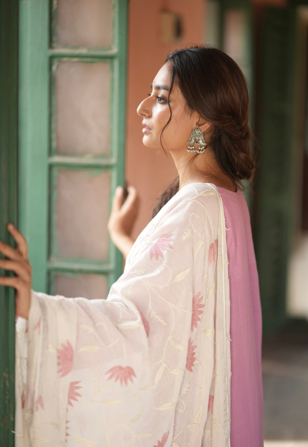 Blush Bloom (Mulmul Embroidered)
