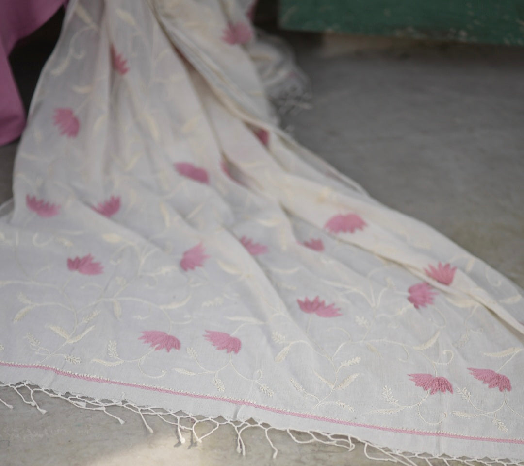 Blush Bloom (Mulmul Embroidered)