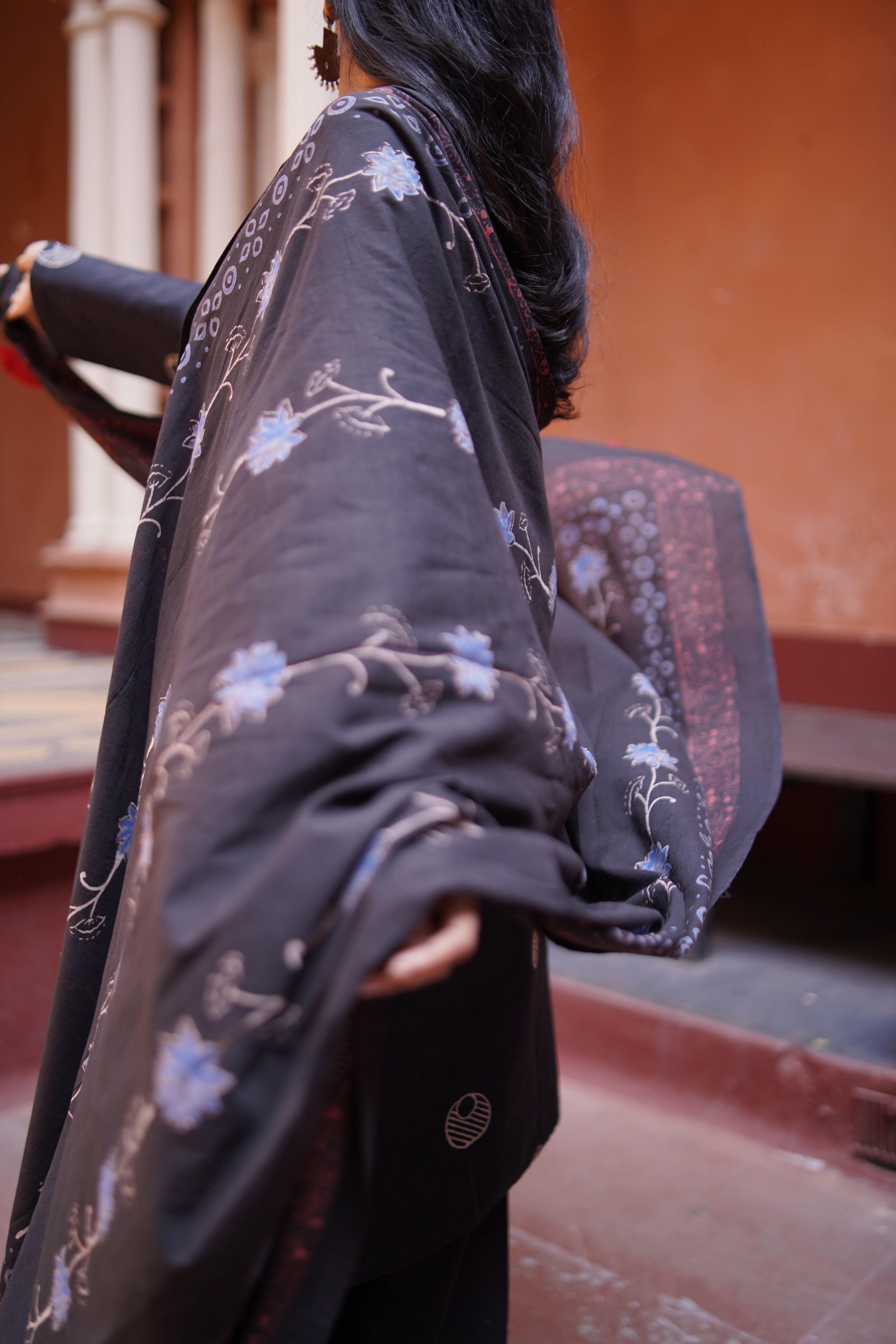 Night Frost (Cotton Block Print, kurta-lower only)