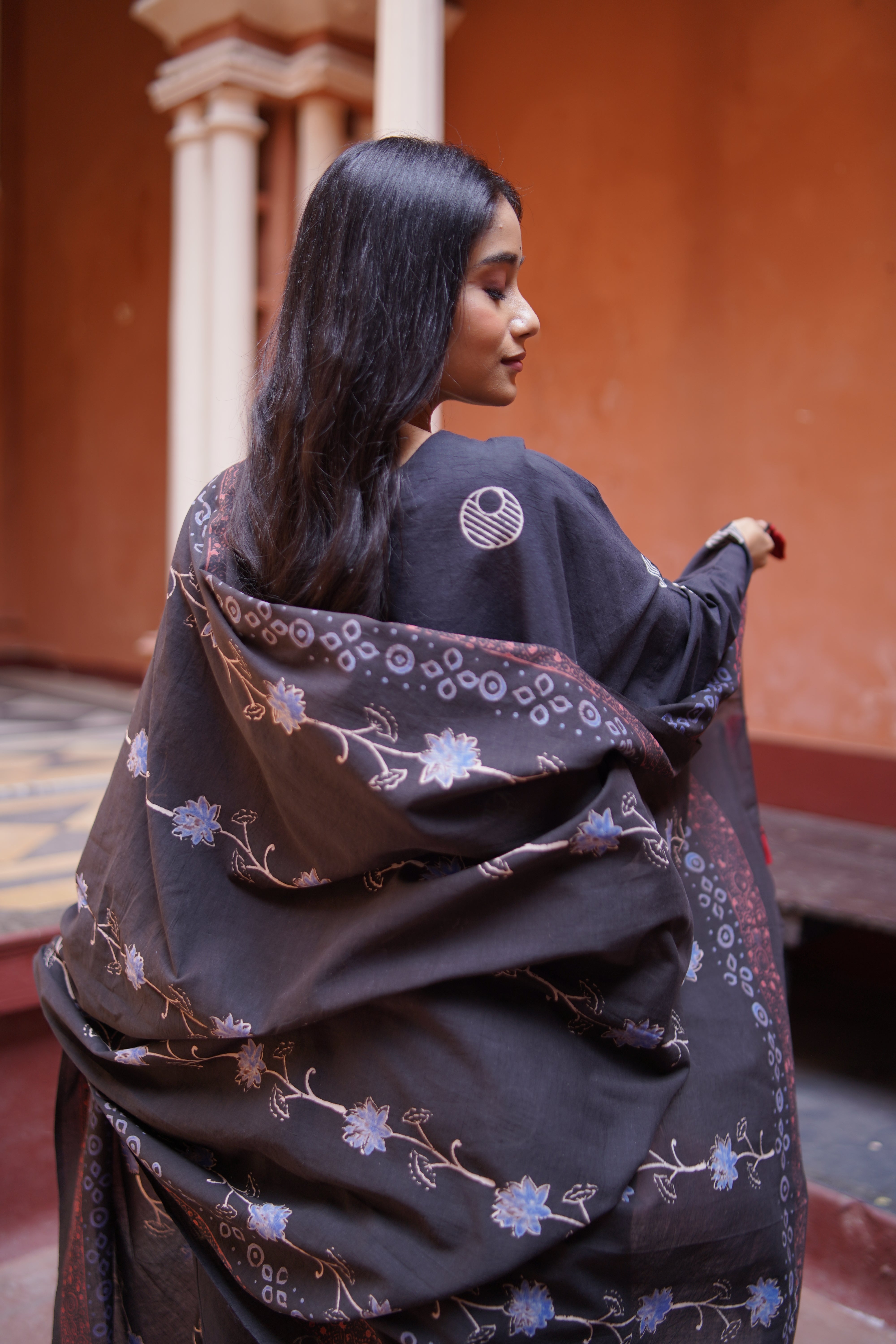 Night Frost (Cotton Block Print, kurta-lower only)
