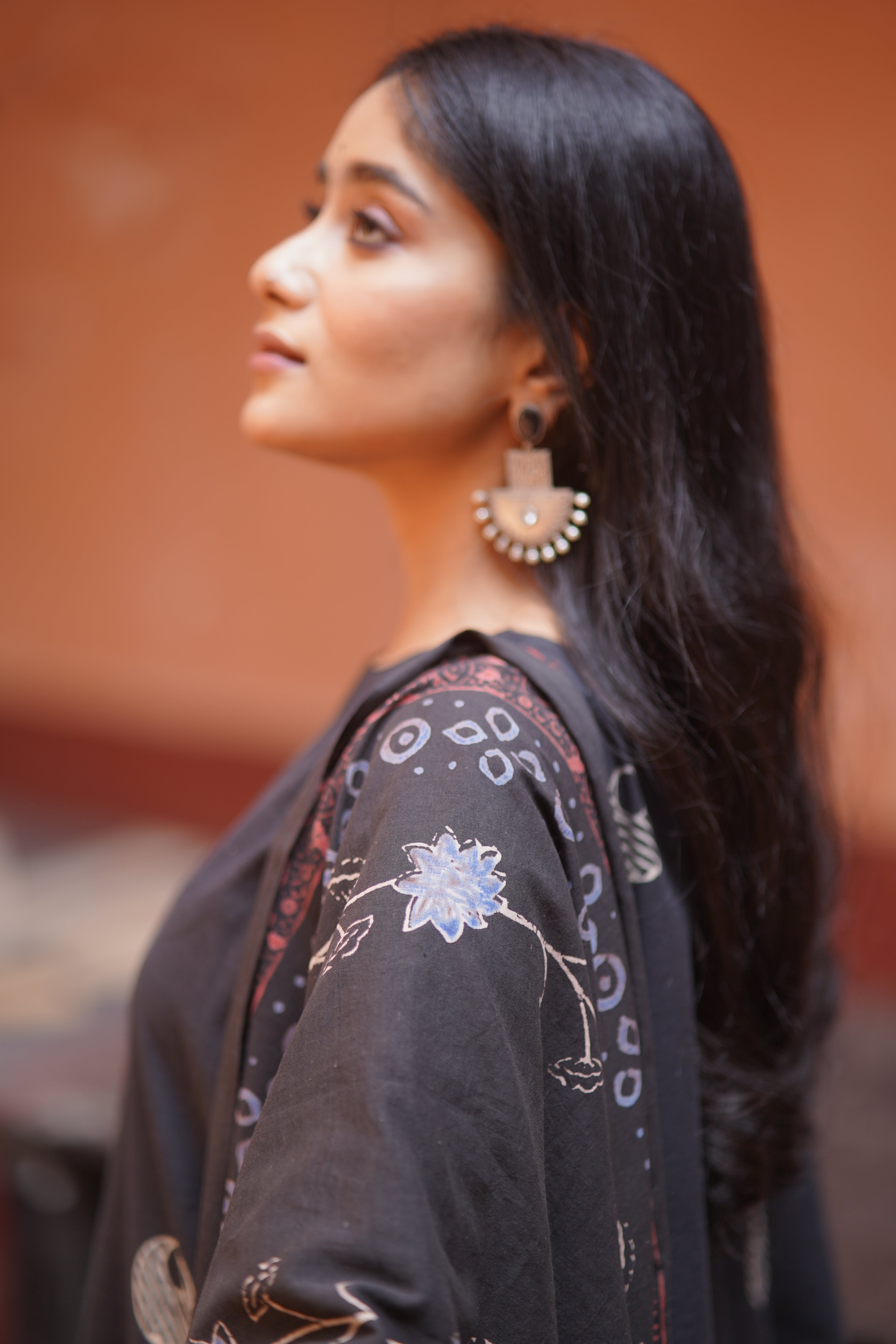 Night Frost (Cotton Block Print, kurta-lower only)