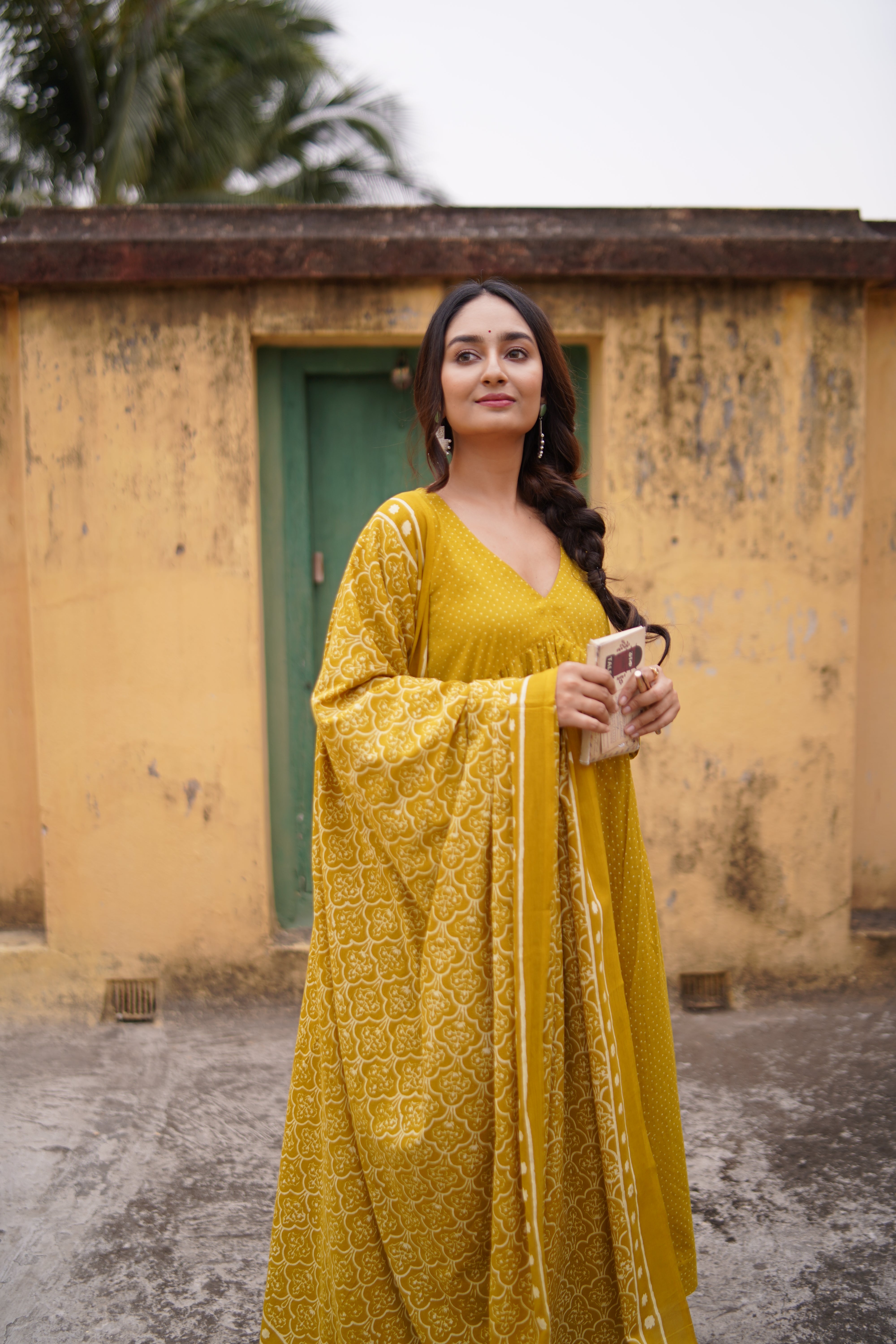 Olive Ember (Cotton Block Print)