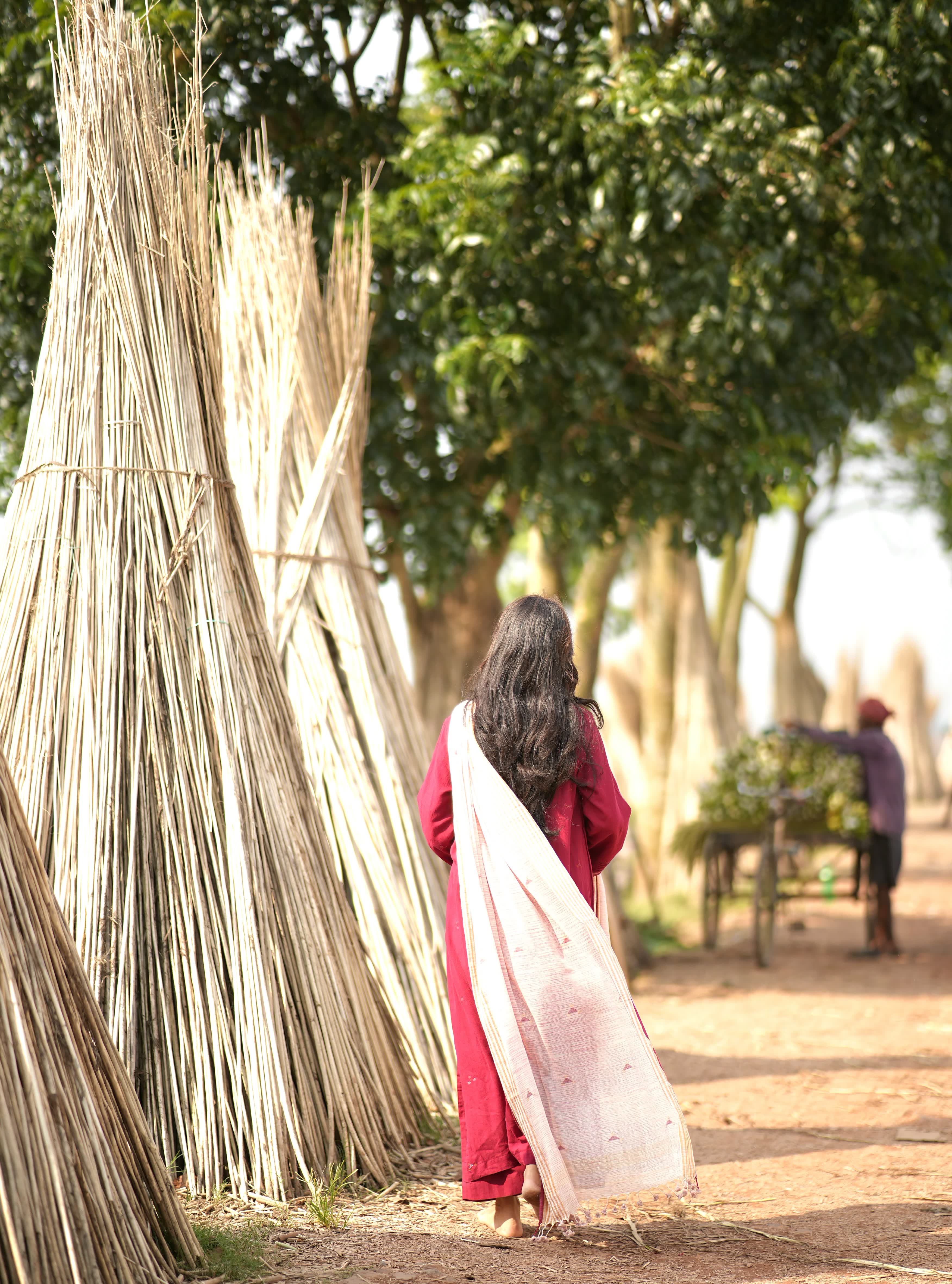 Classic Maroon (Mulmul Jamdani)