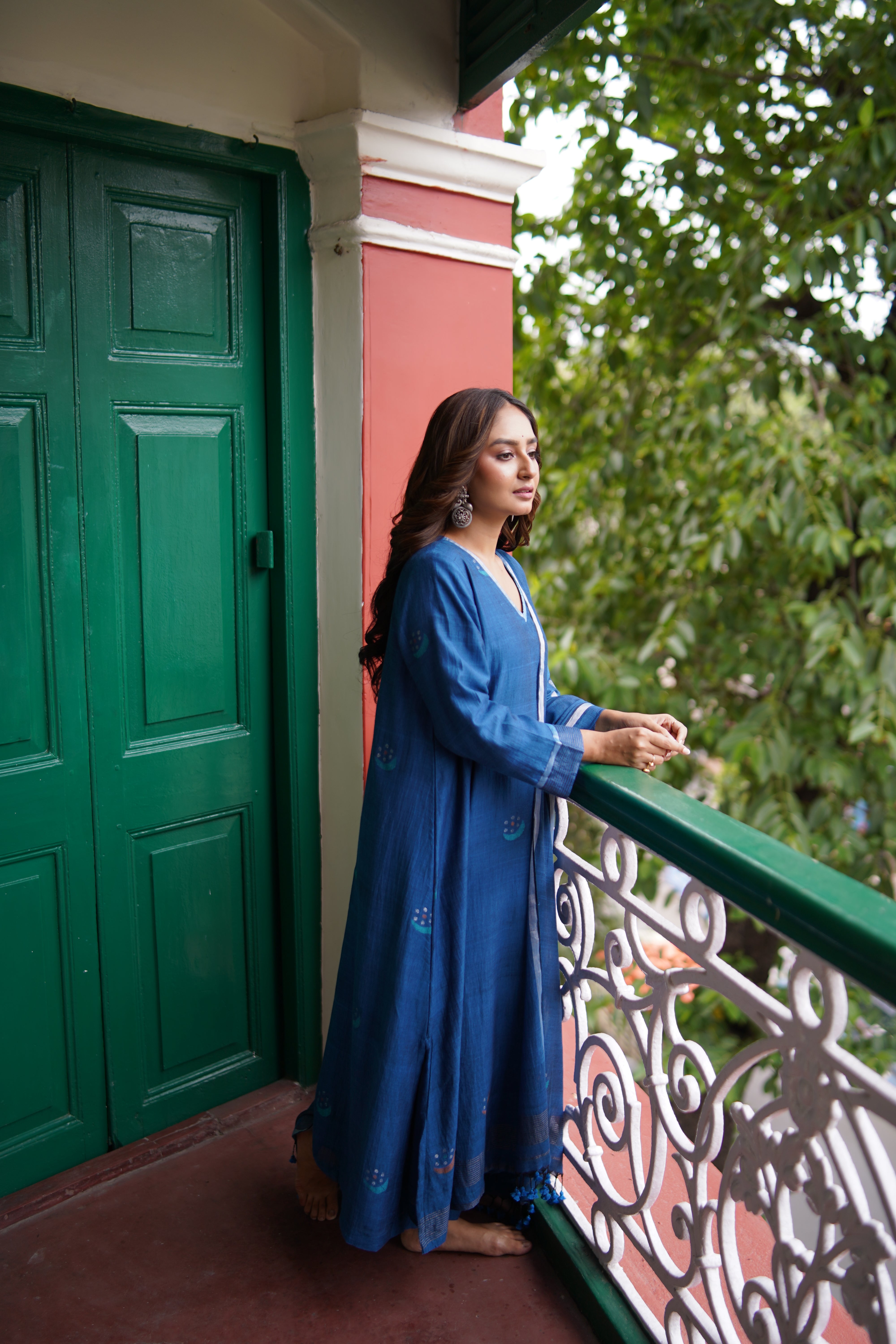 Azure Moon (Mulmul Jamdani)