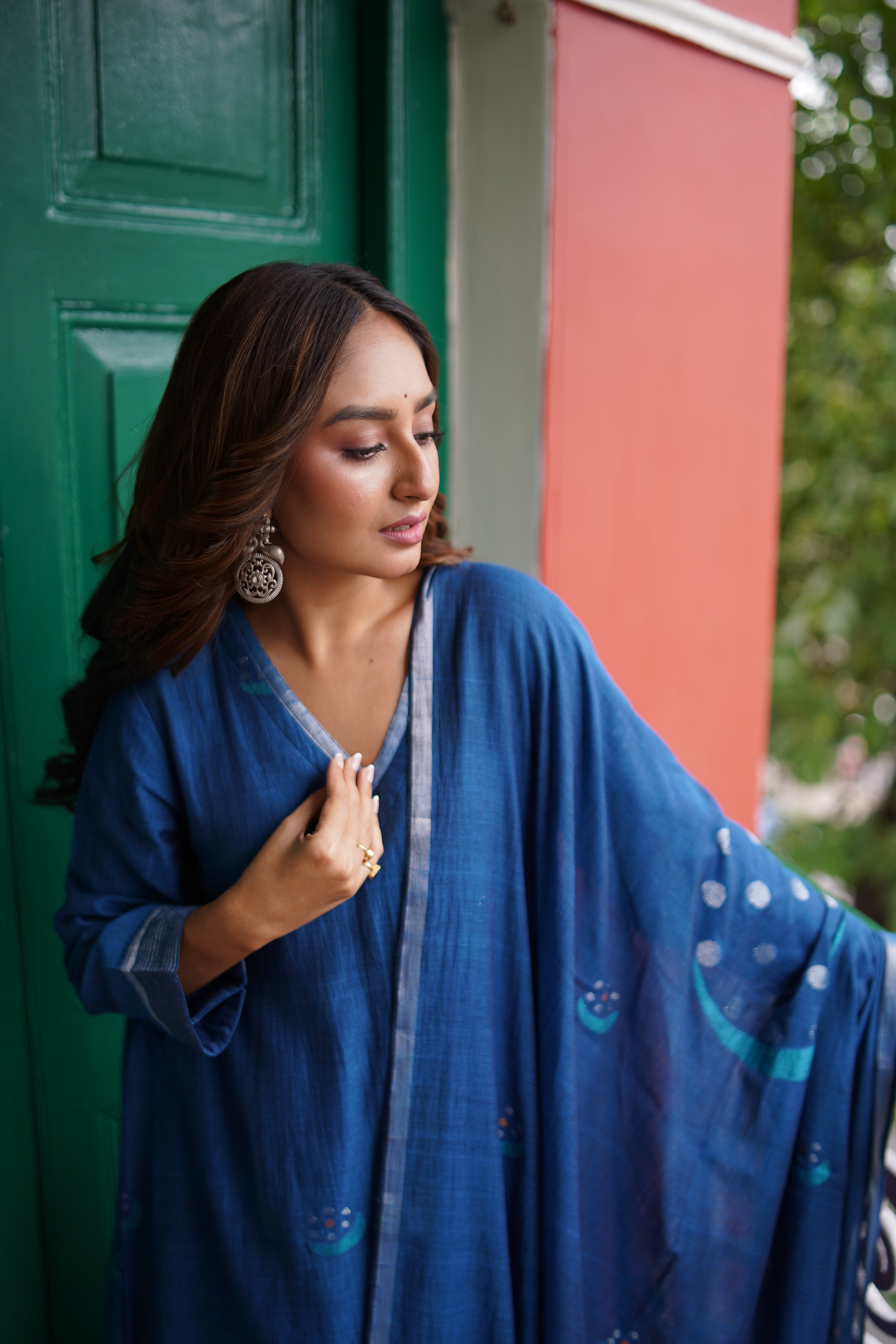 Azure Moon (Mulmul Jamdani)