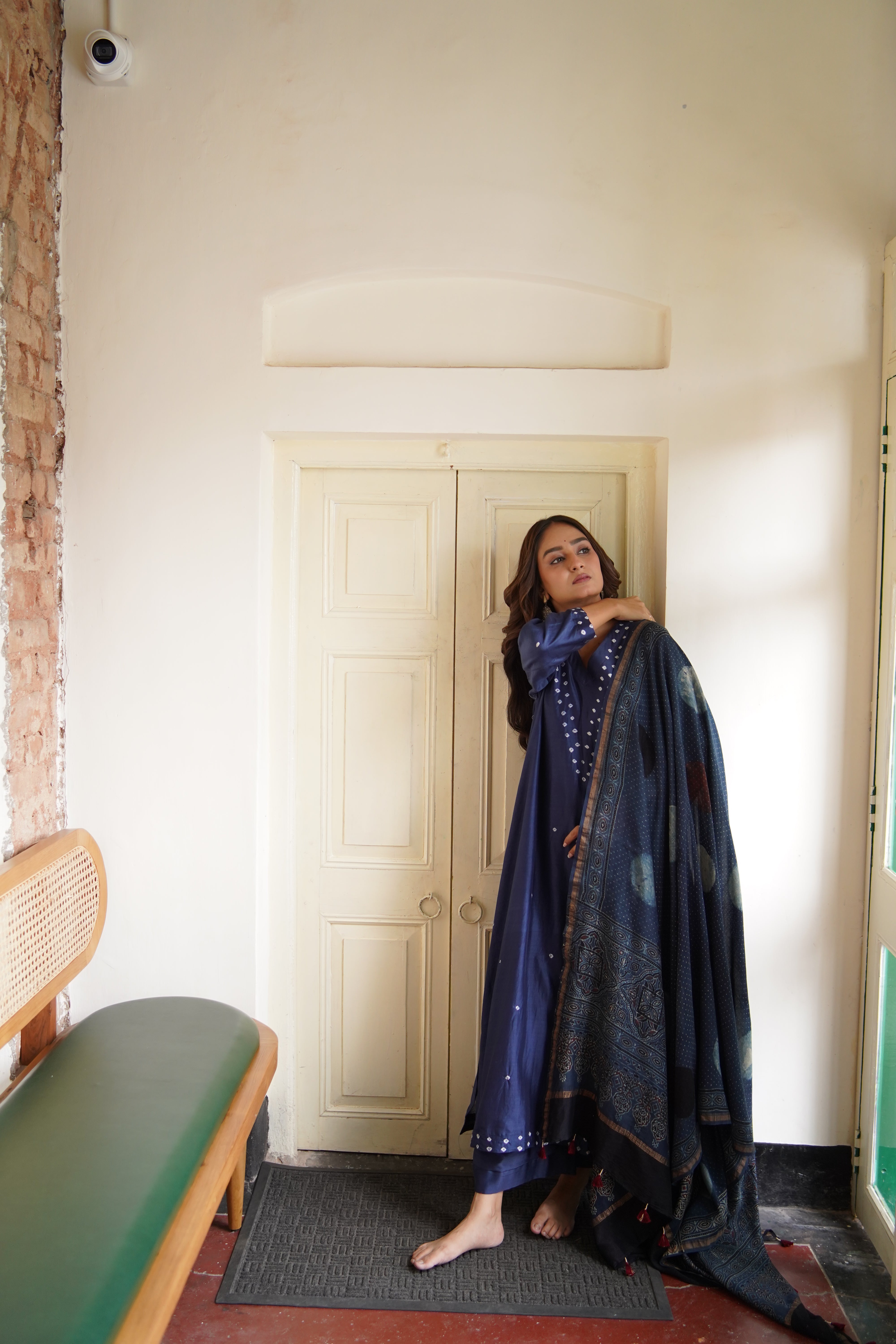 Ajrakh Eclipse (Chanderi Bhandej Ajrakh)