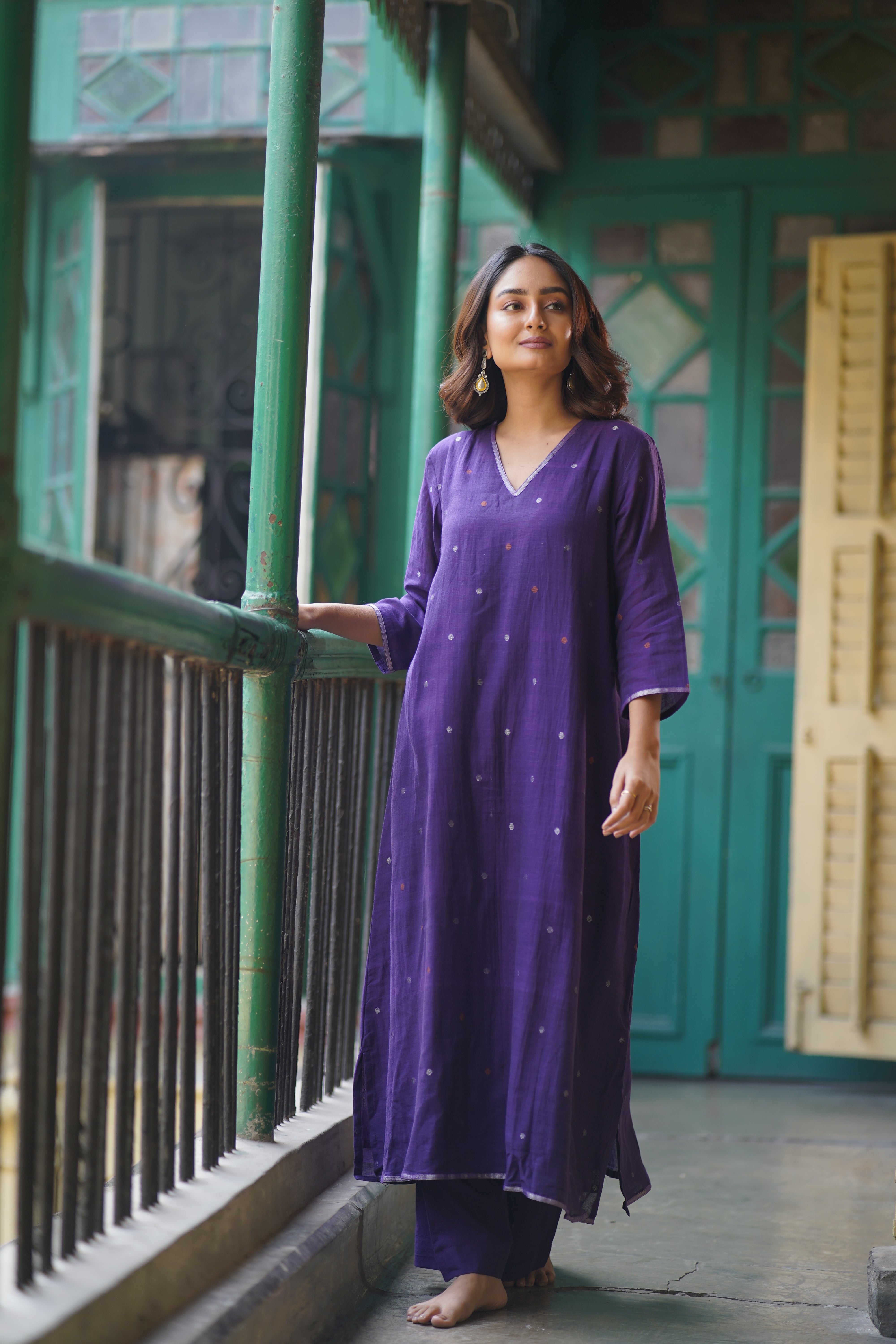 Purple Dusk (Mulmul Jamdani)