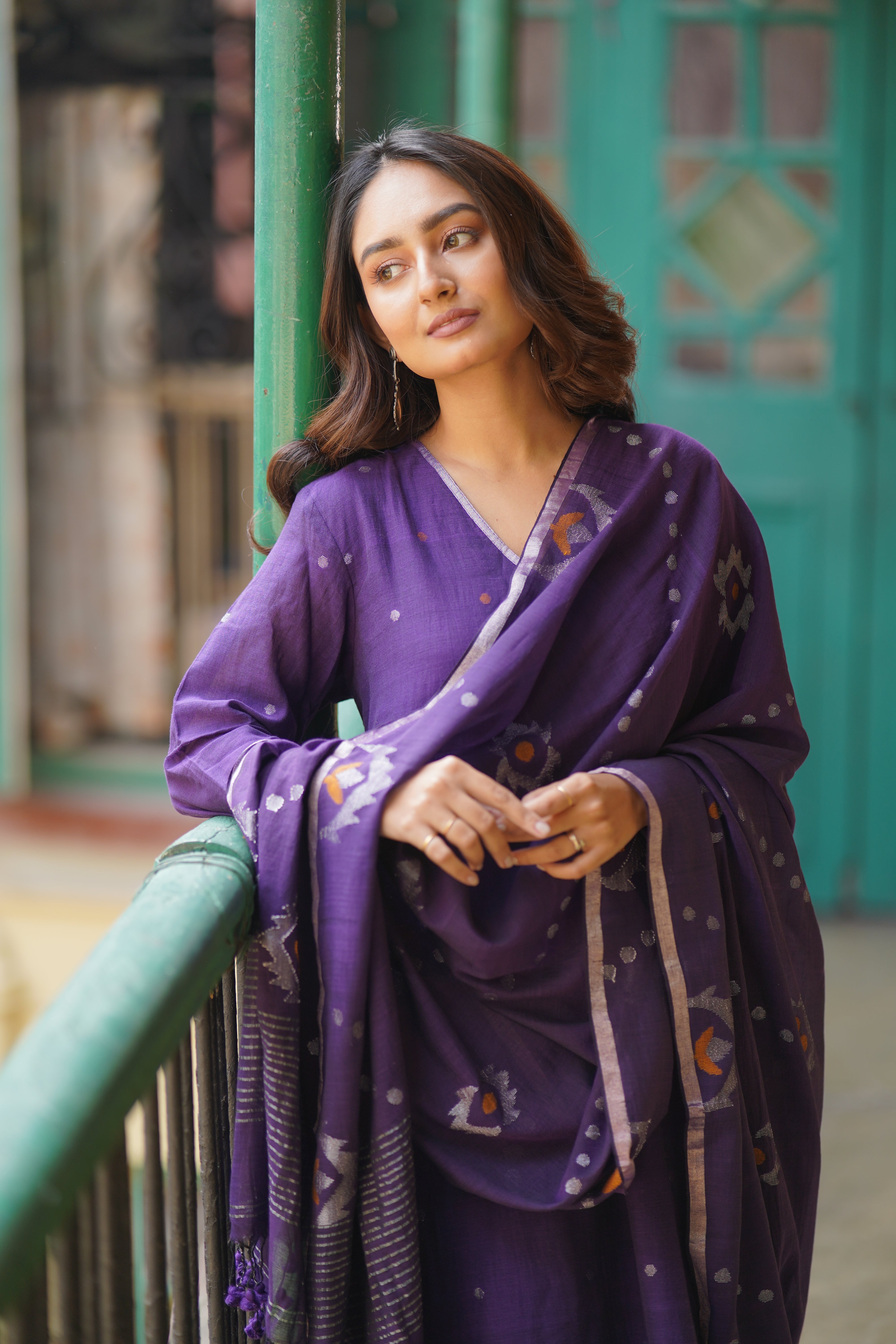 Purple Dusk (Mulmul Jamdani)