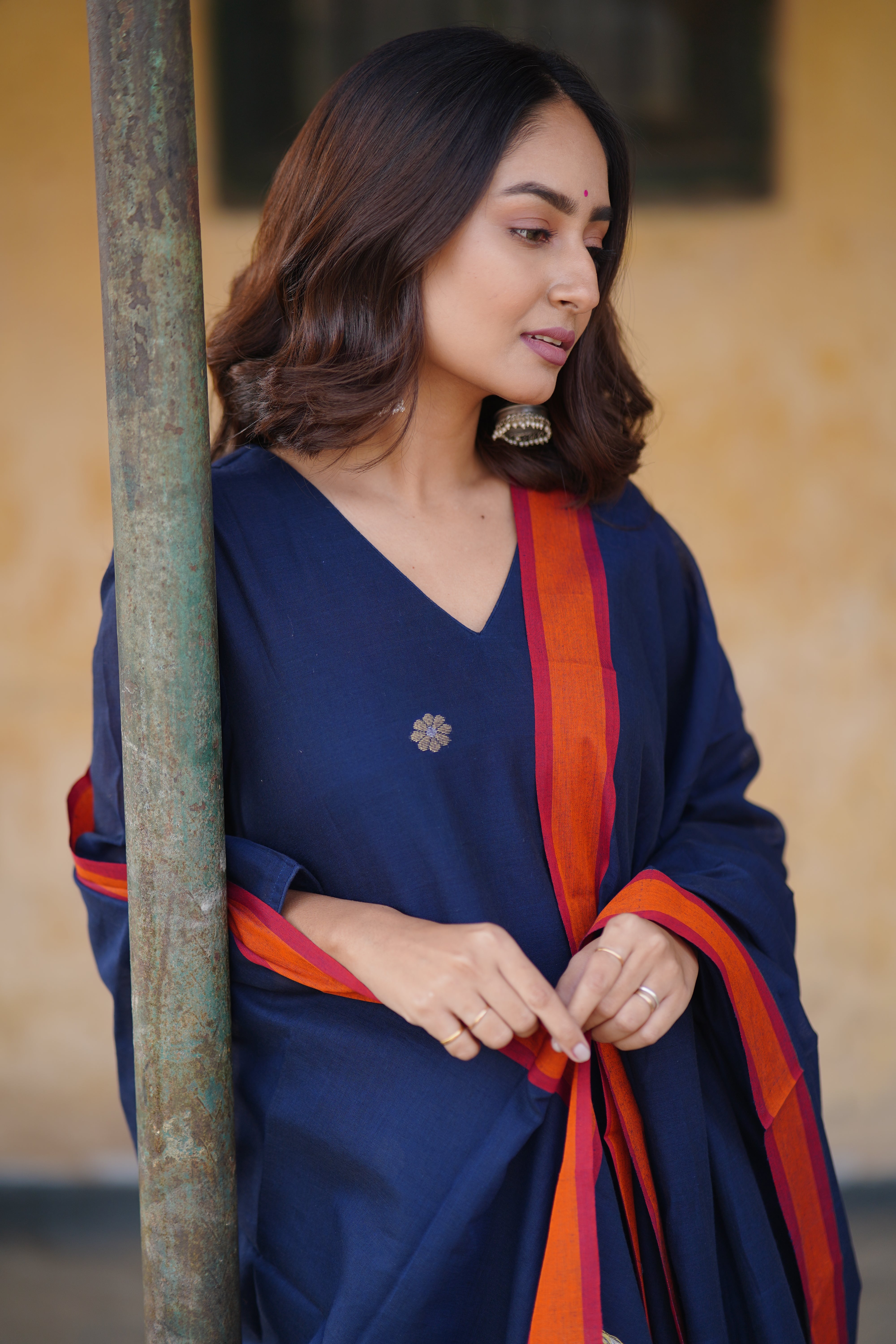 Navy Essence (Cotton Jamdani)