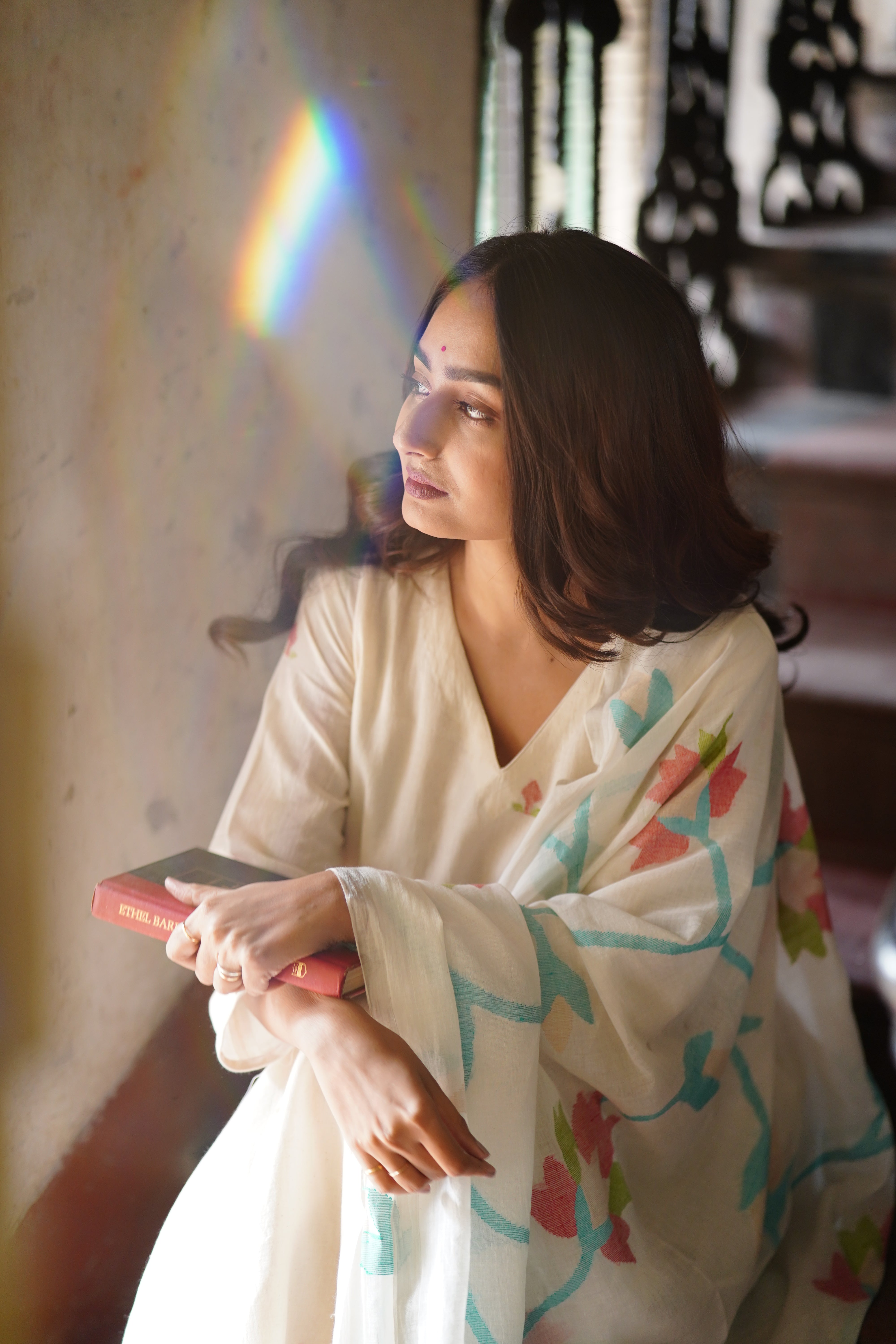 Ivory Elegance (Mulmul Jamdani)