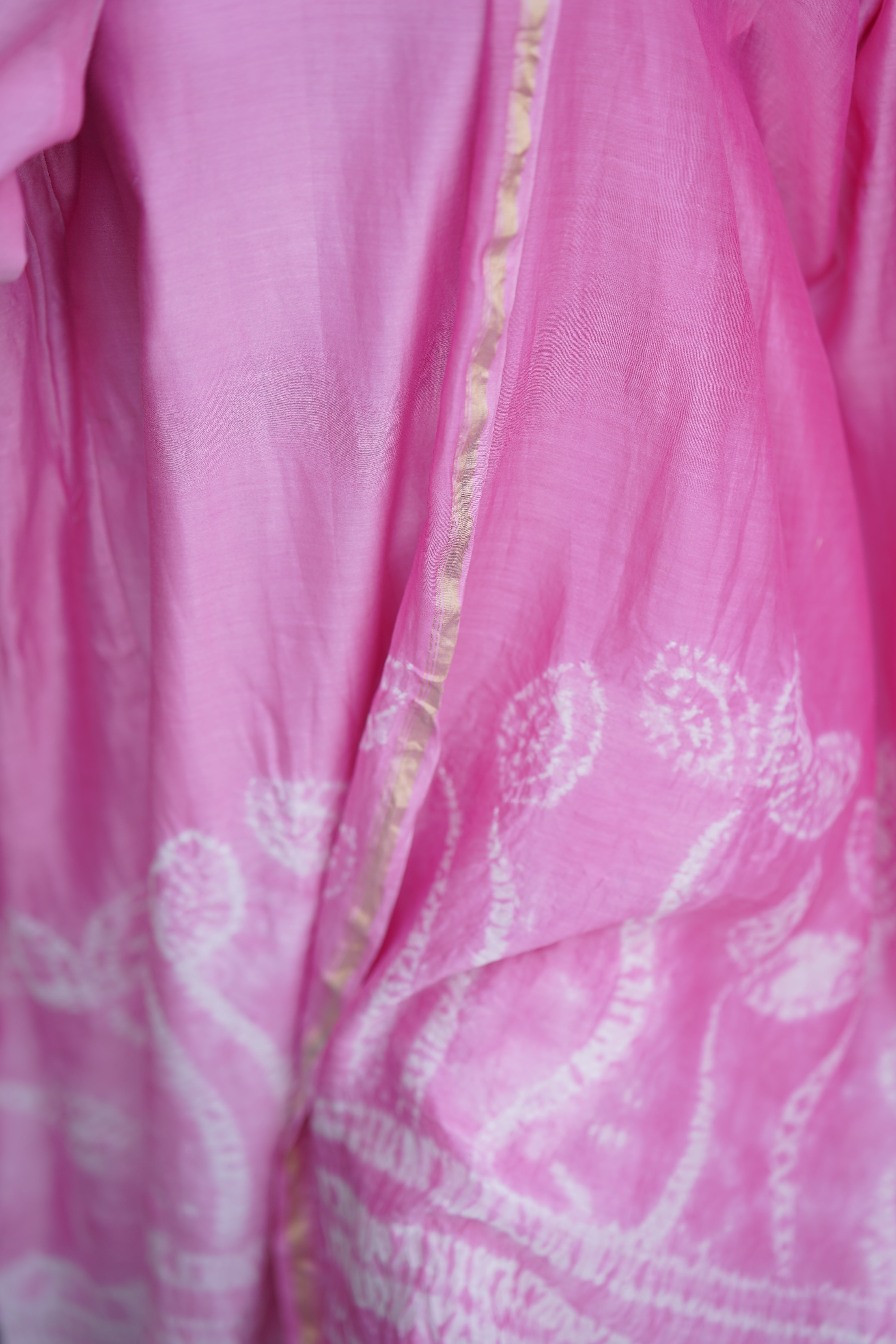 Rose Mist (Chanderi Tie Dye)