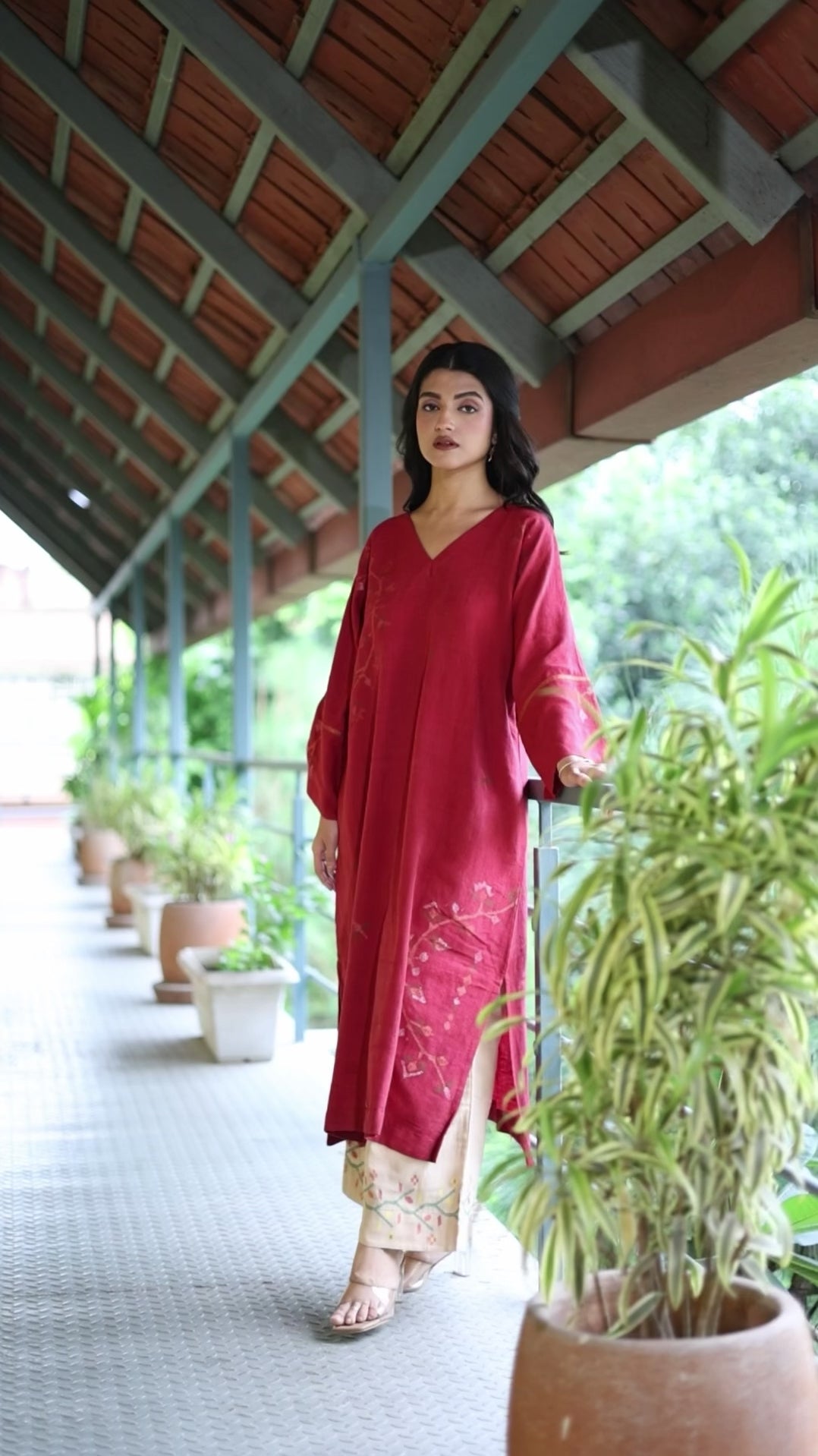 SURKH (Organic Cotton Jamdani Coord)