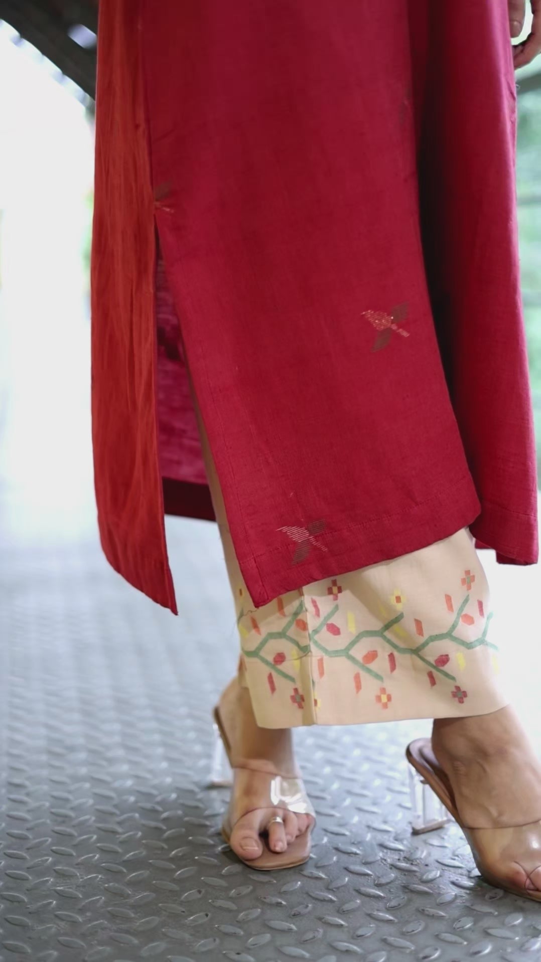 SURKH (Organic Cotton Jamdani Coord)