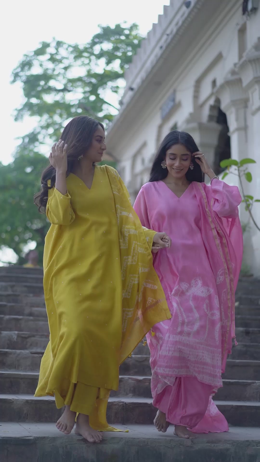 Rose Mist (Chanderi Tie Dye)