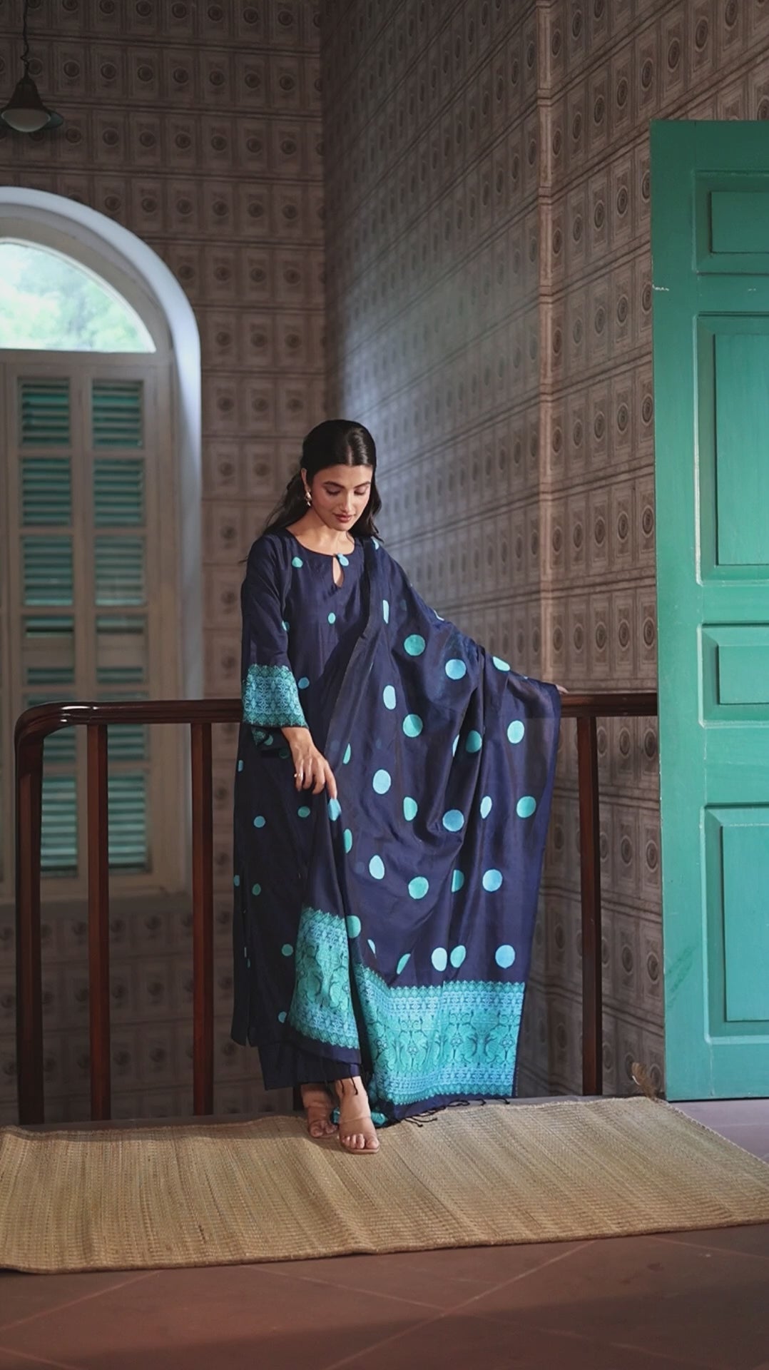 Mekhela - Indigo (Assamese Handloom)